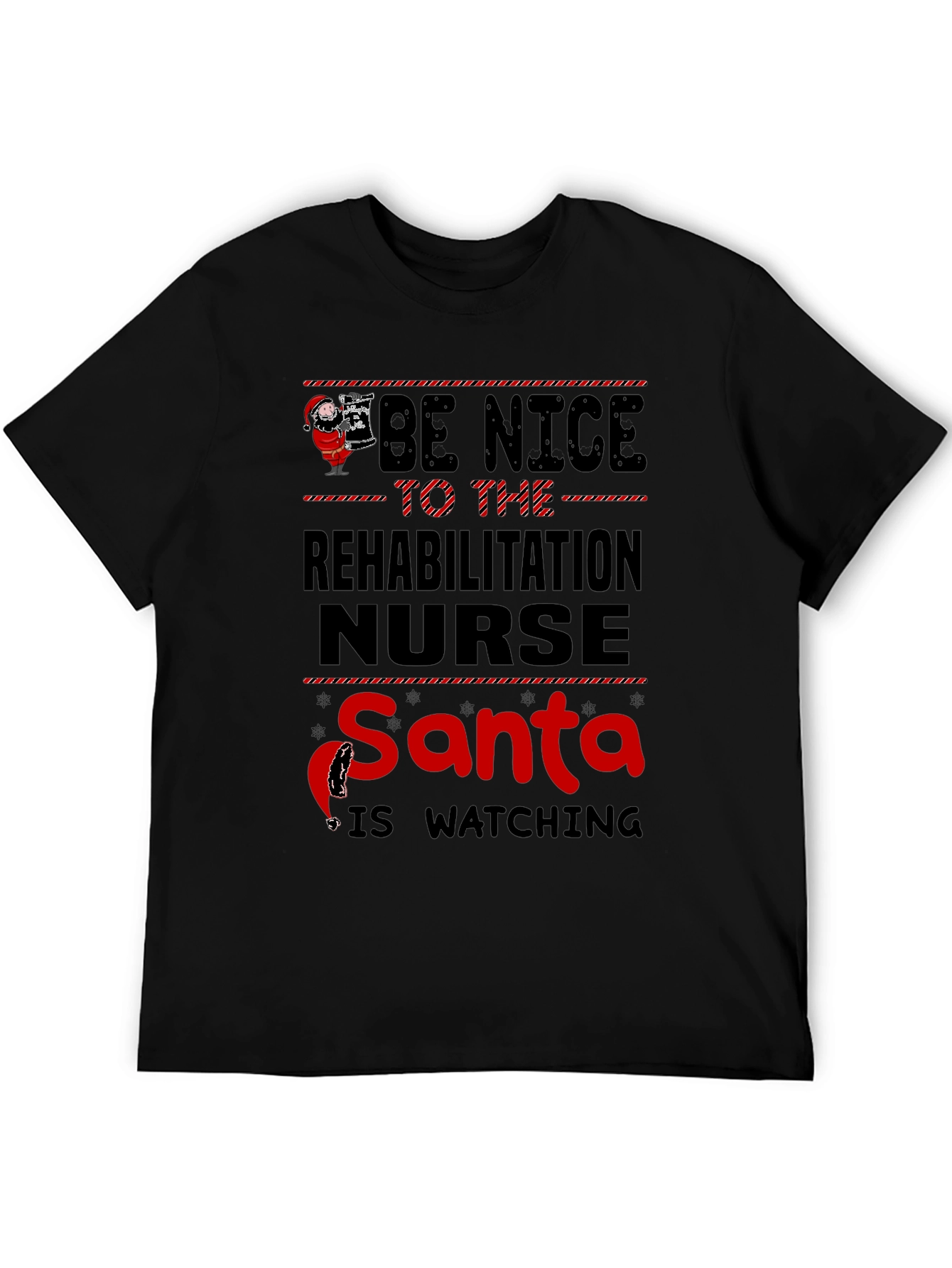 Rehabilitation Nurse Santa Watching T-Shirt