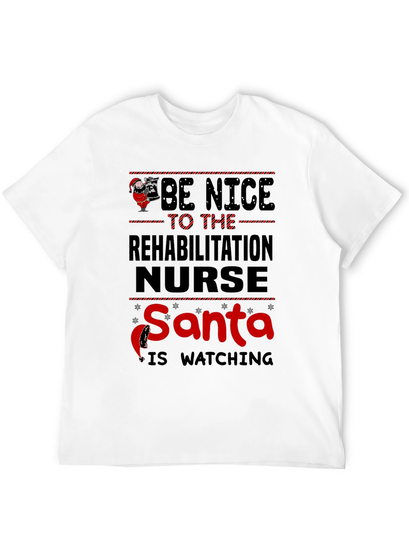 Rehabilitation Nurse Santa Watching T-Shirt