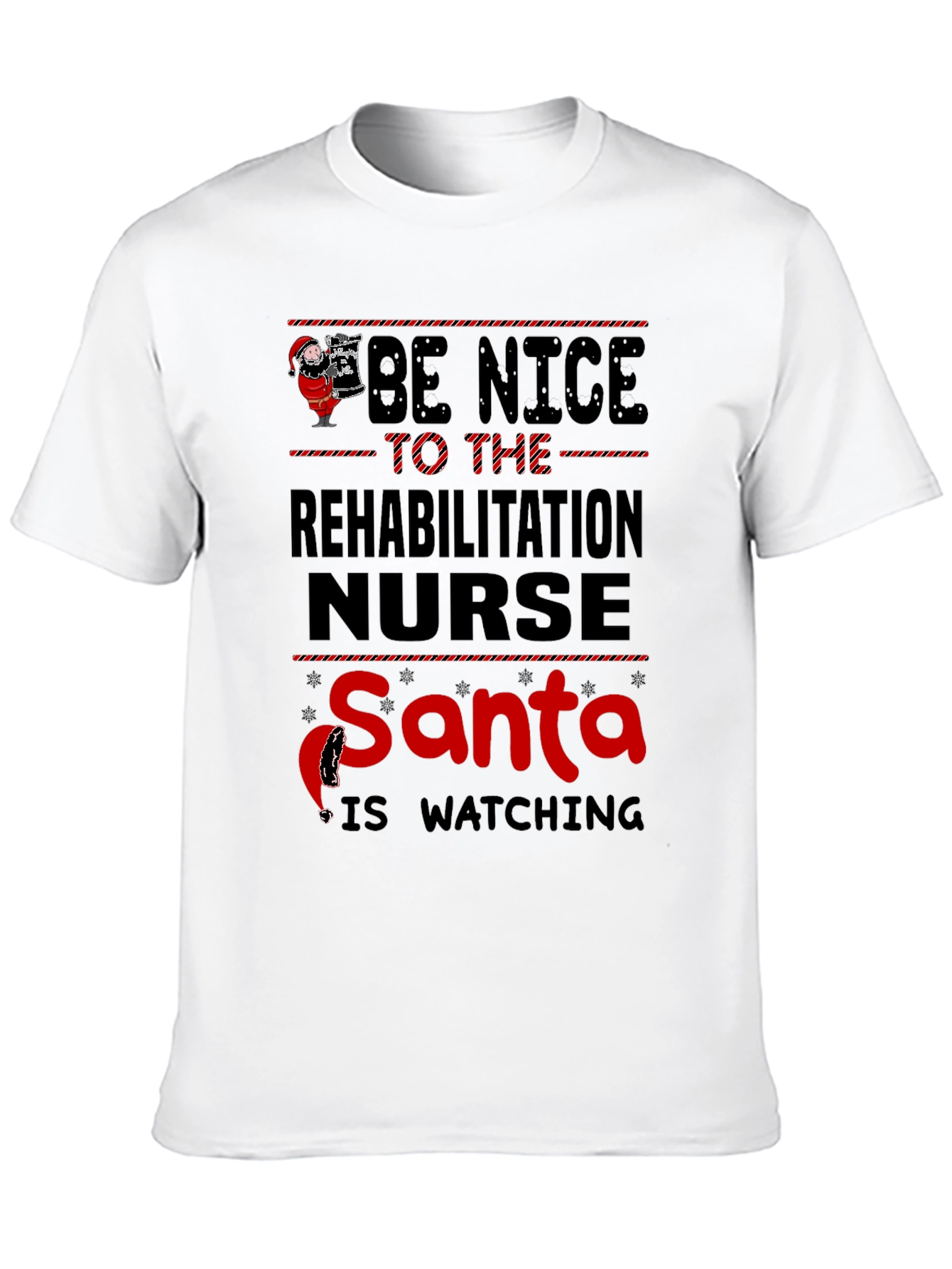 Rehabilitation Nurse Santa Watching T-Shirt
