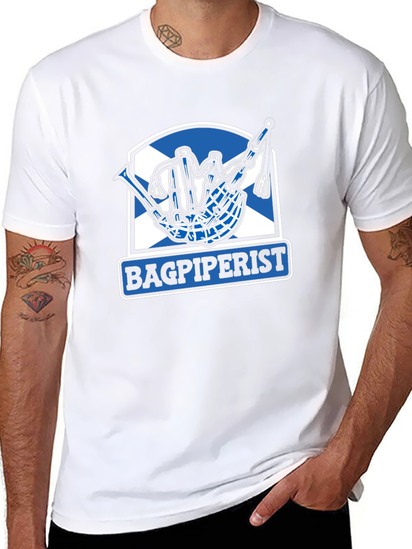 Bagpiperist Graphic T-Shirt - Scotland Pride Tee