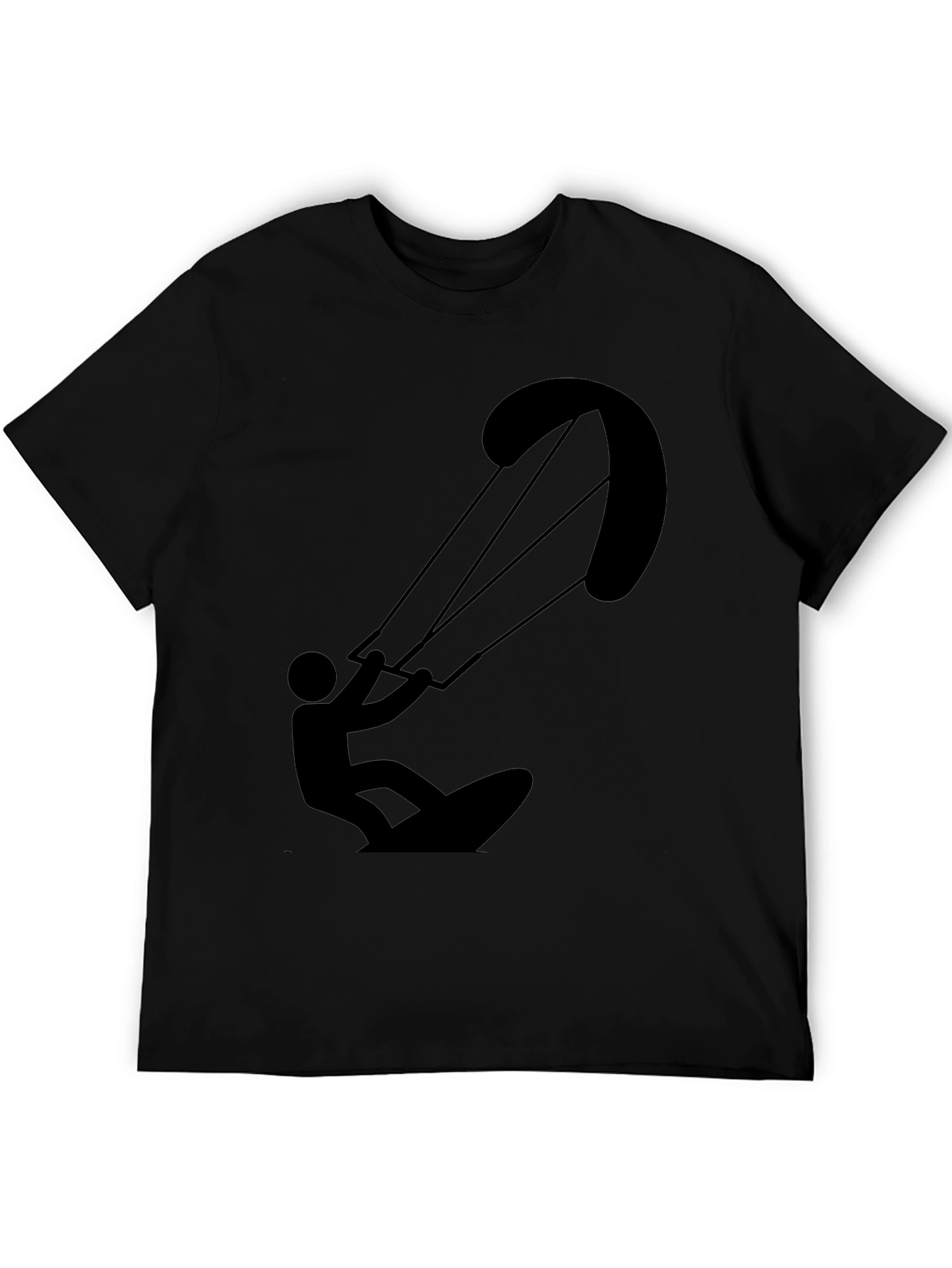 Kite Surfer T-Shirt - Black Graphic Tee