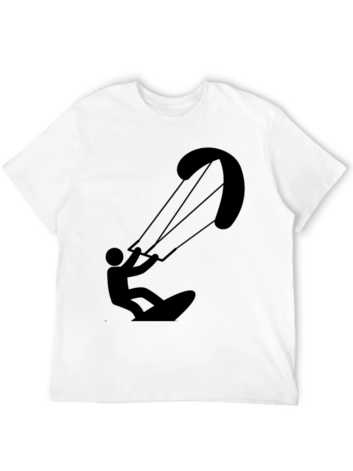 Kite Surfer T-Shirt - Black Graphic Tee