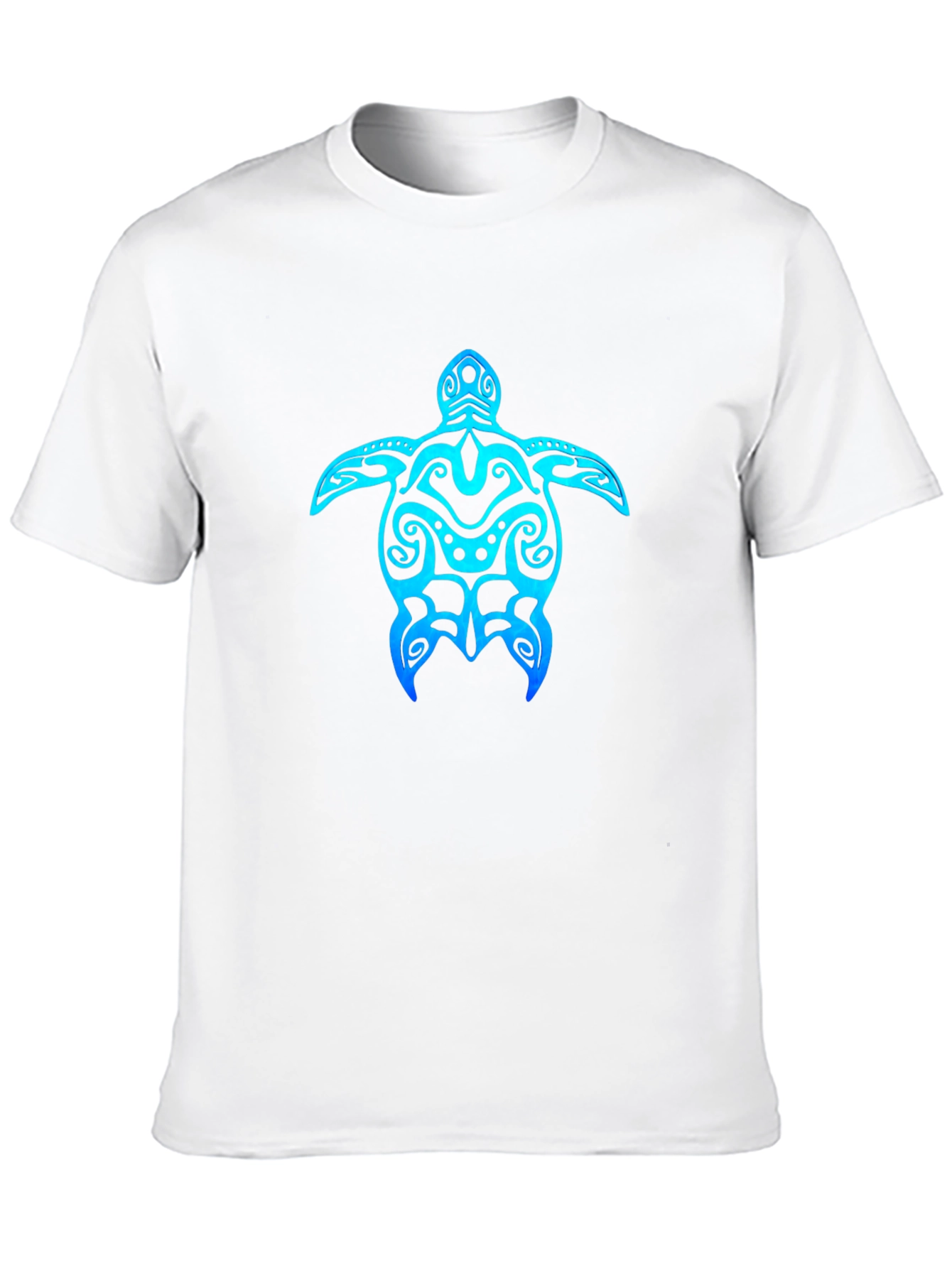 Tribal Turtle Graphic Tee - Casual Black T-Shirt
