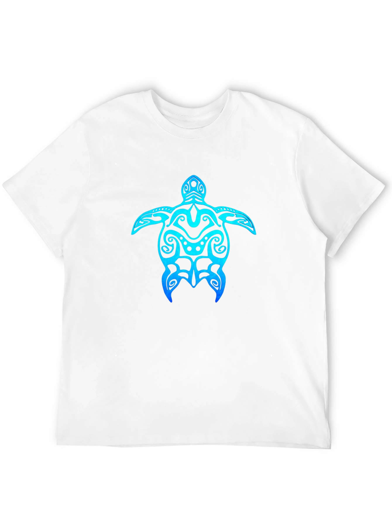 Tribal Turtle Graphic Tee - Casual Black T-Shirt