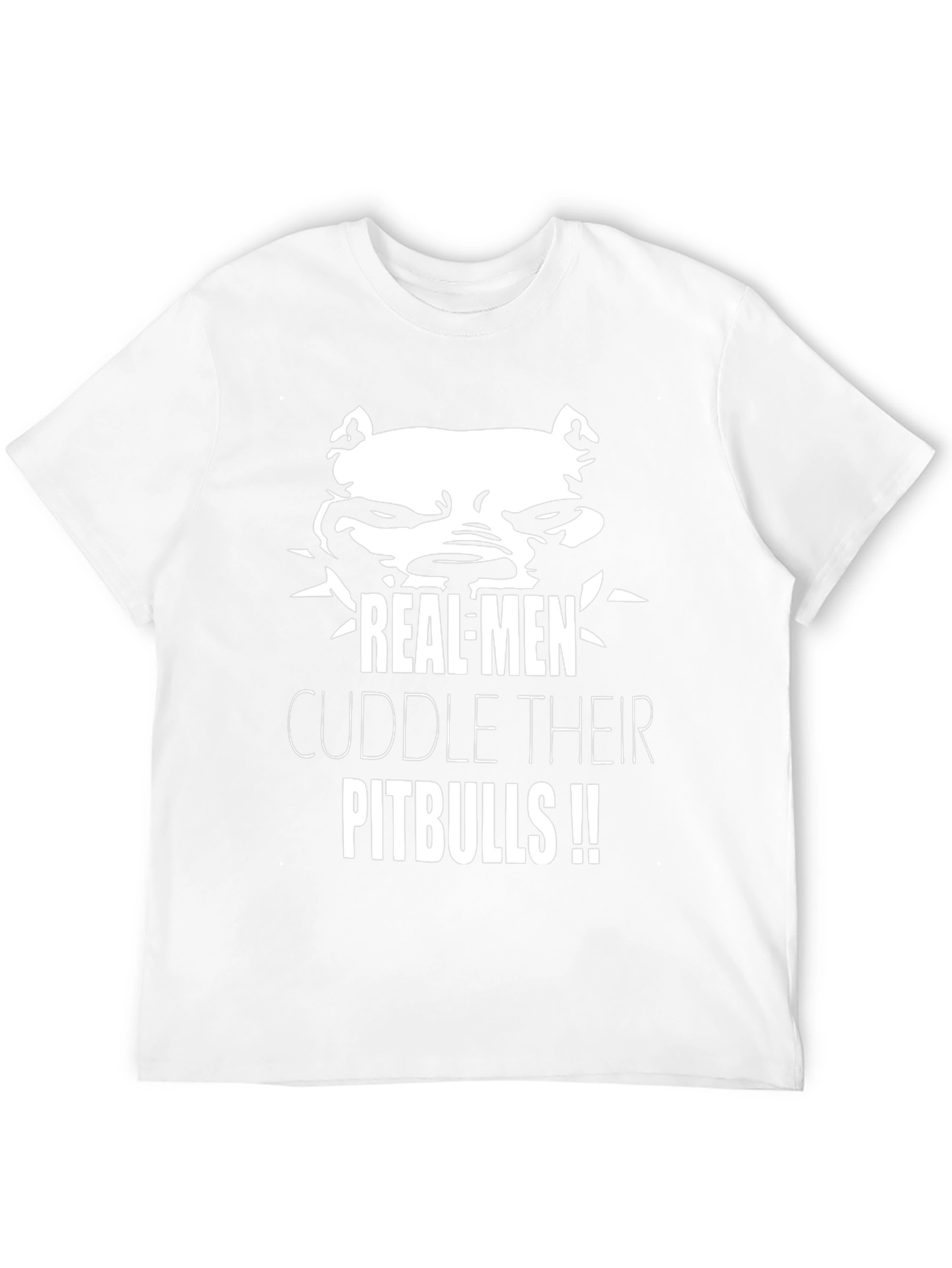 Real Men Cuddle Pitbulls T-Shirt