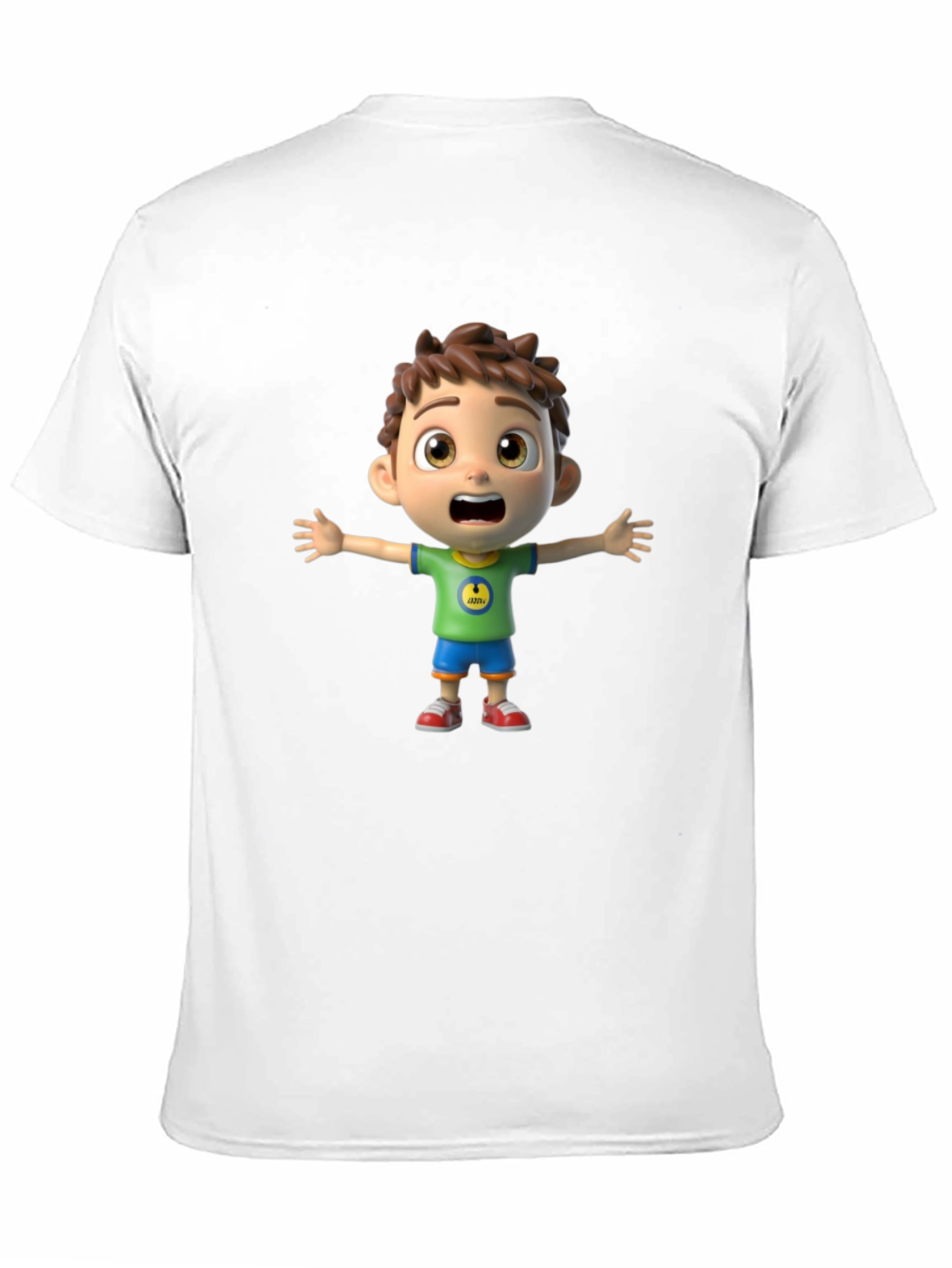 Cartoon Boy Graphic Black T-Shirt