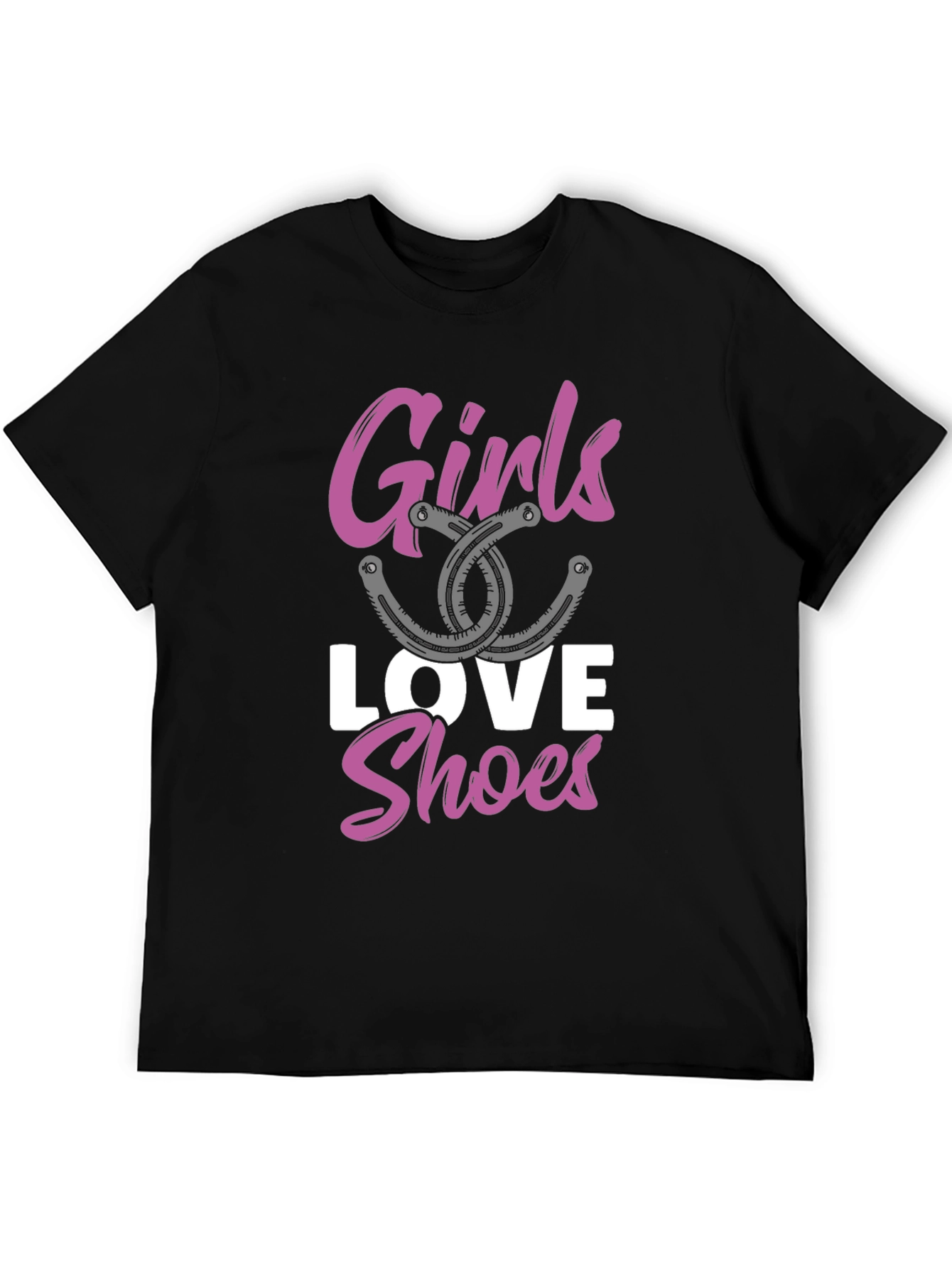 Girls Love Shoes Graphic Tee - Fashion T-Shirt