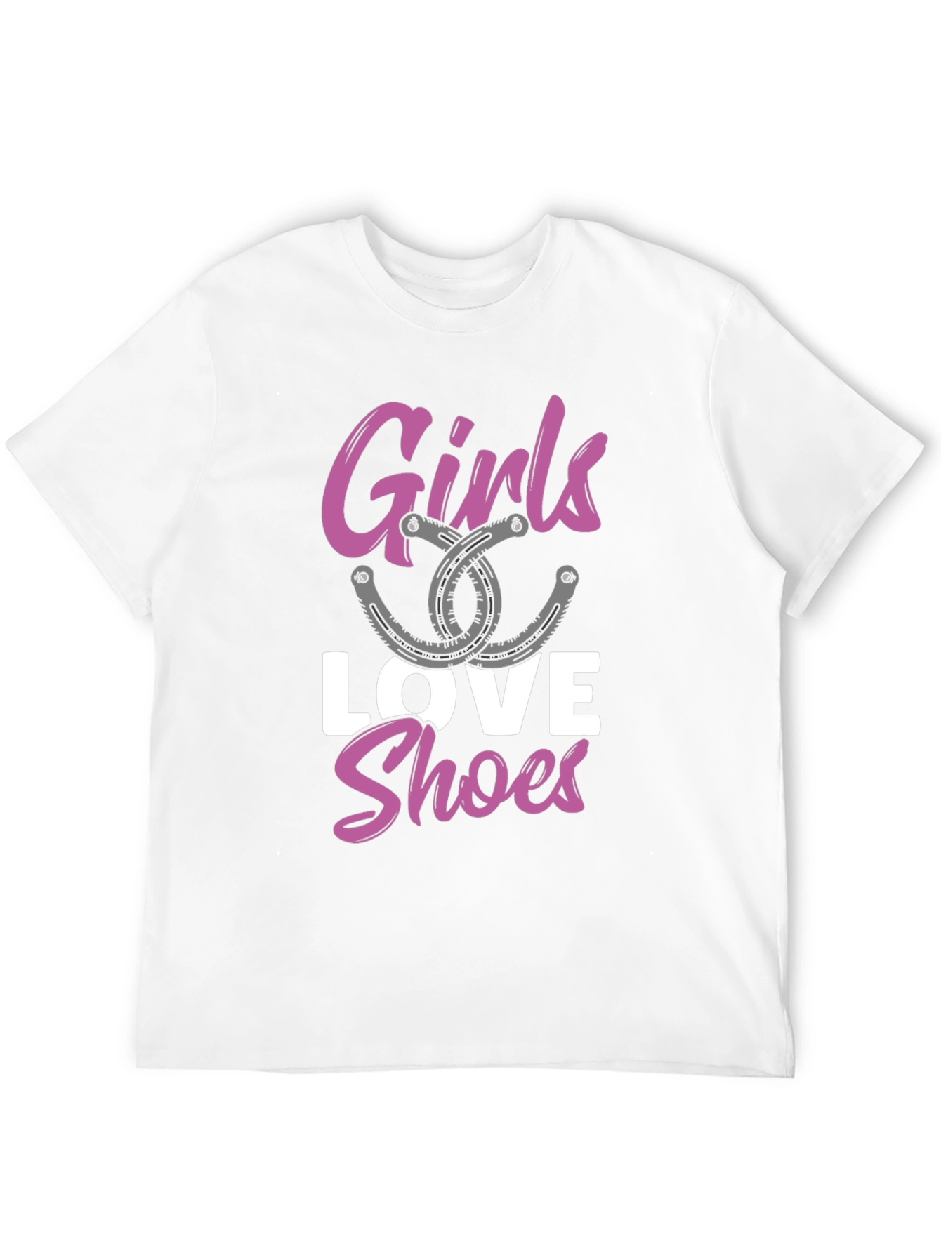 Girls Love Shoes Graphic Tee - Fashion T-Shirt