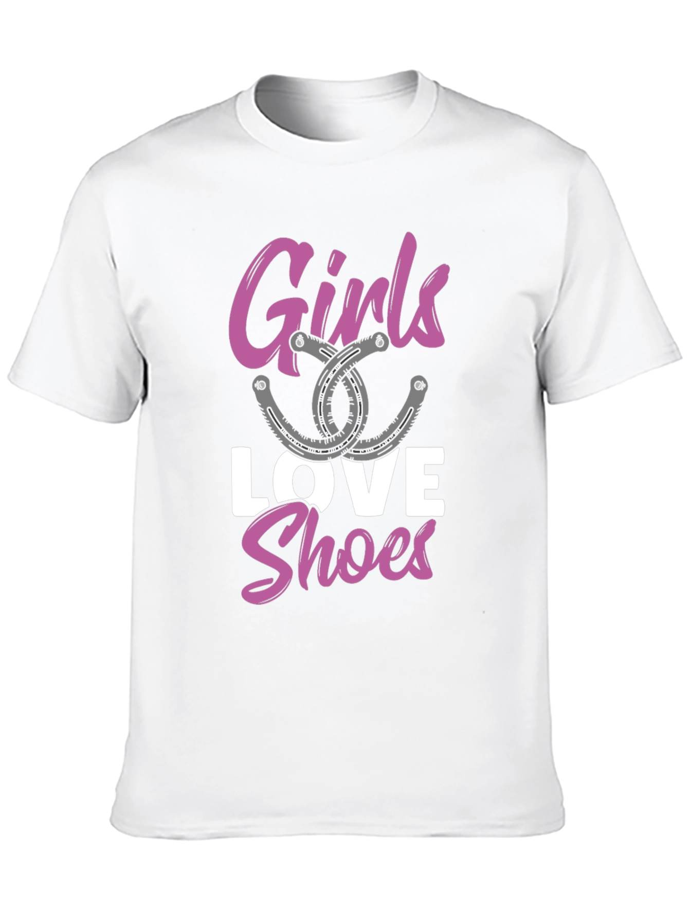 Girls Love Shoes Graphic Tee - Fashion T-Shirt