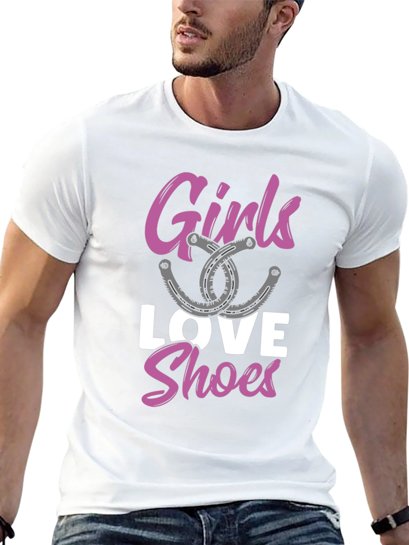 Girls Love Shoes Graphic Tee - Fashion T-Shirt