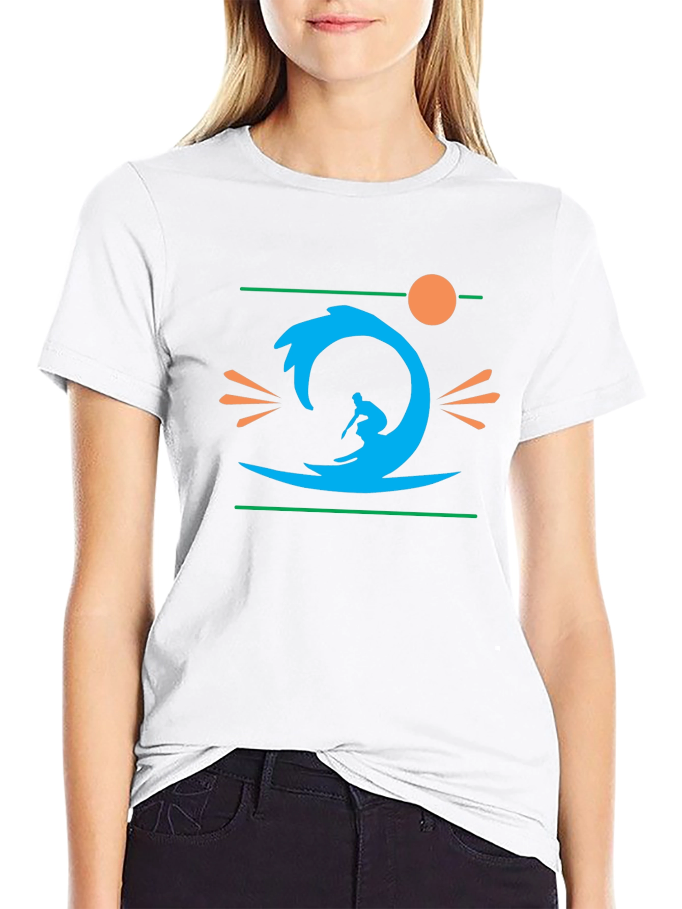 Surfer Graphic Black T-Shirt