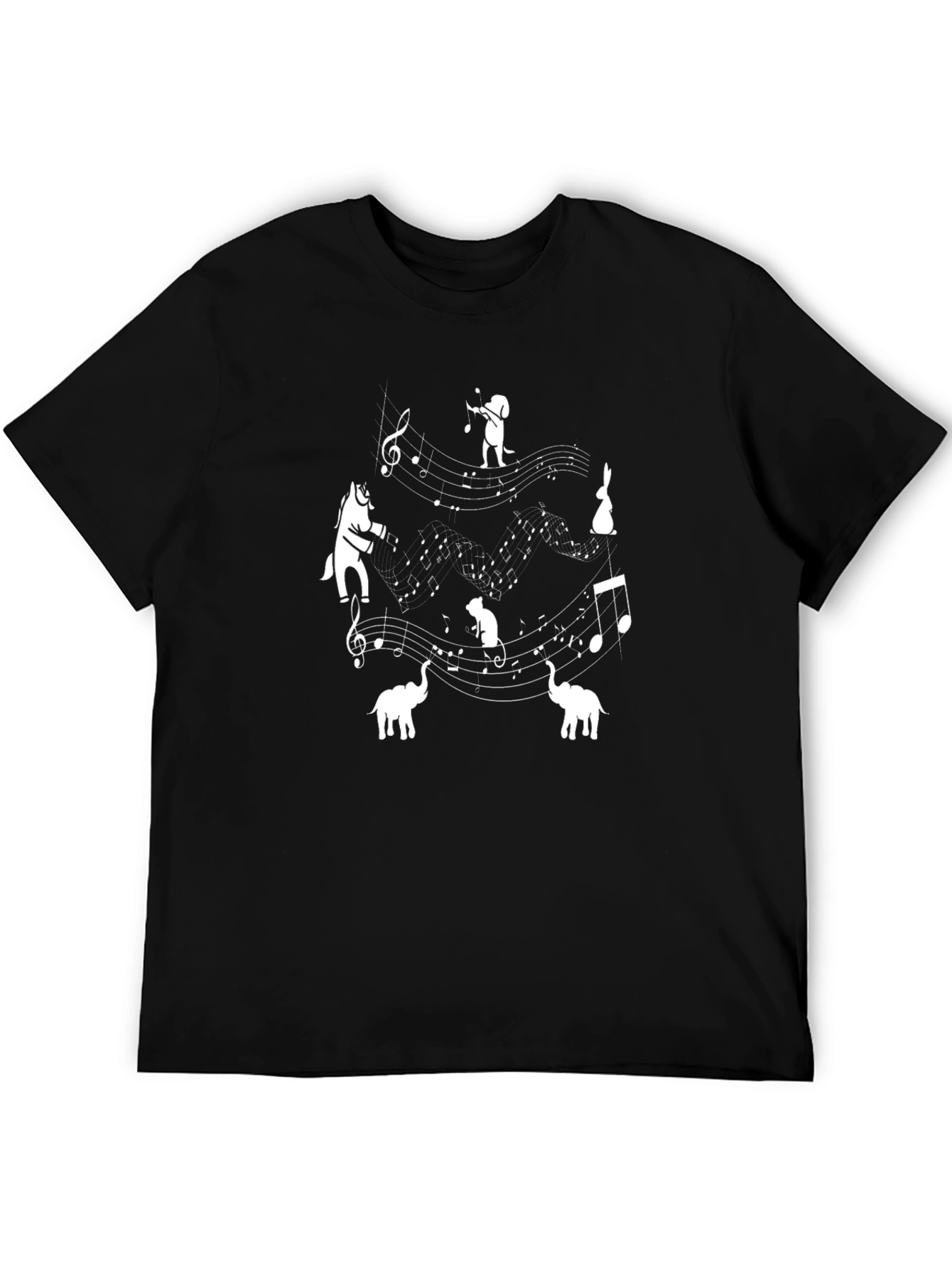 Musical Animals Graphic Tee - Black