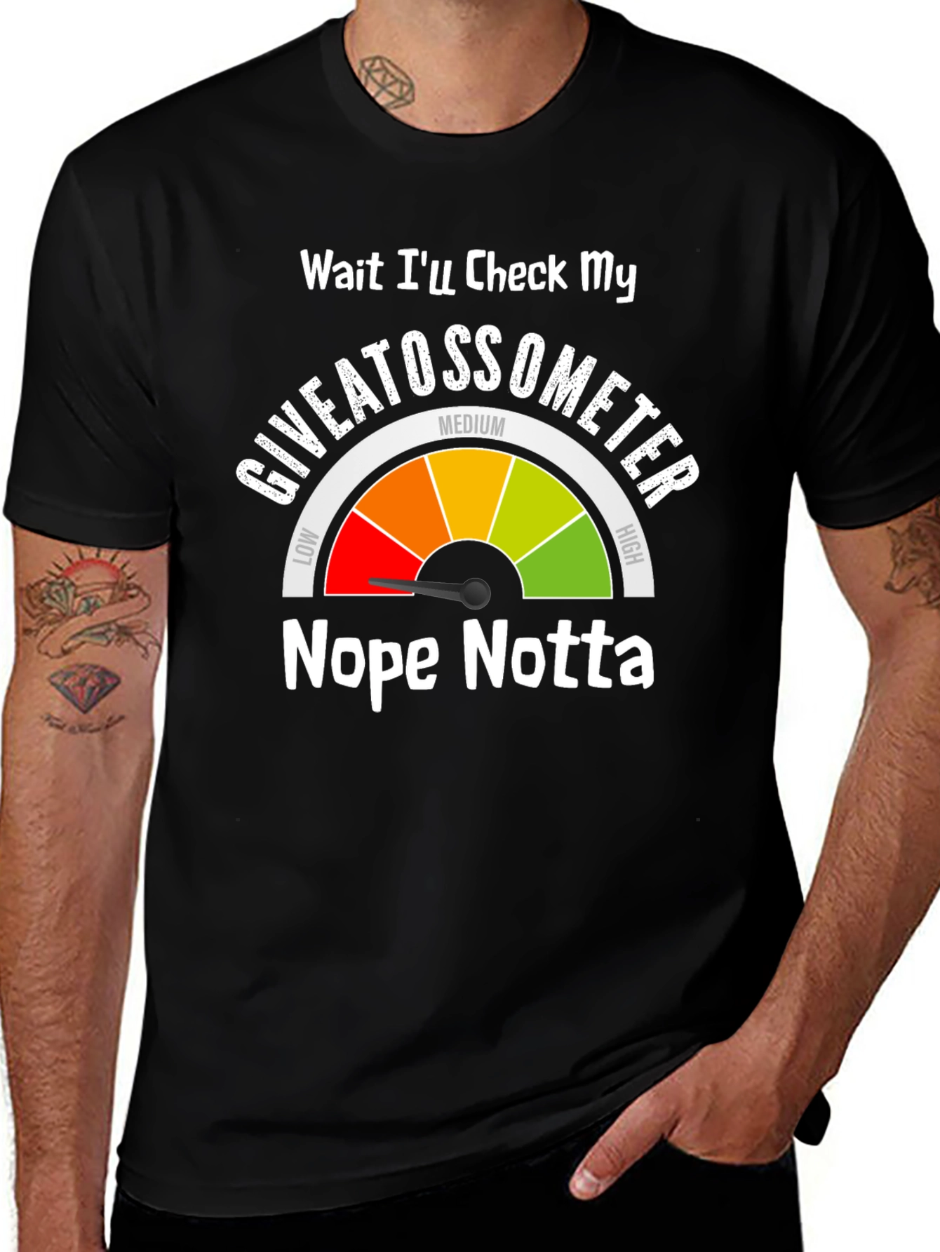 Giveatossometer Graphic T-Shirt - Sarcastic Humor Tee
