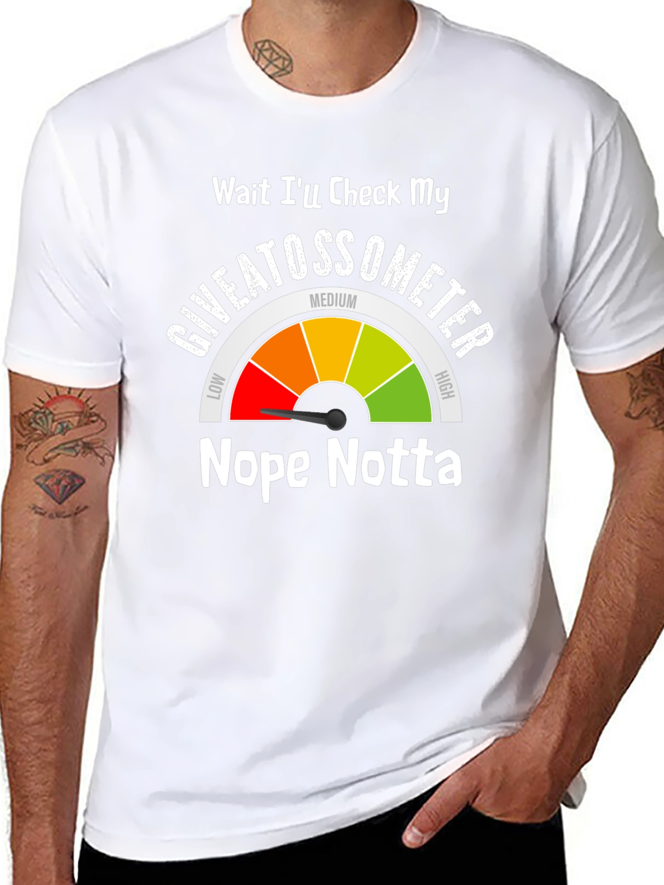 Giveatossometer Graphic T-Shirt - Sarcastic Humor Tee