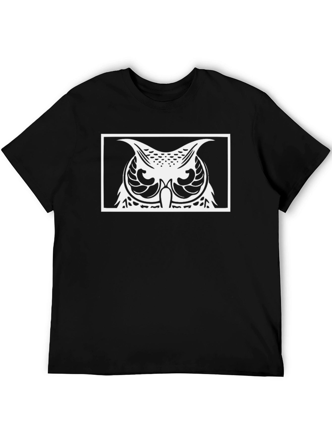 Owl Graphic Black T-Shirt - Mens
