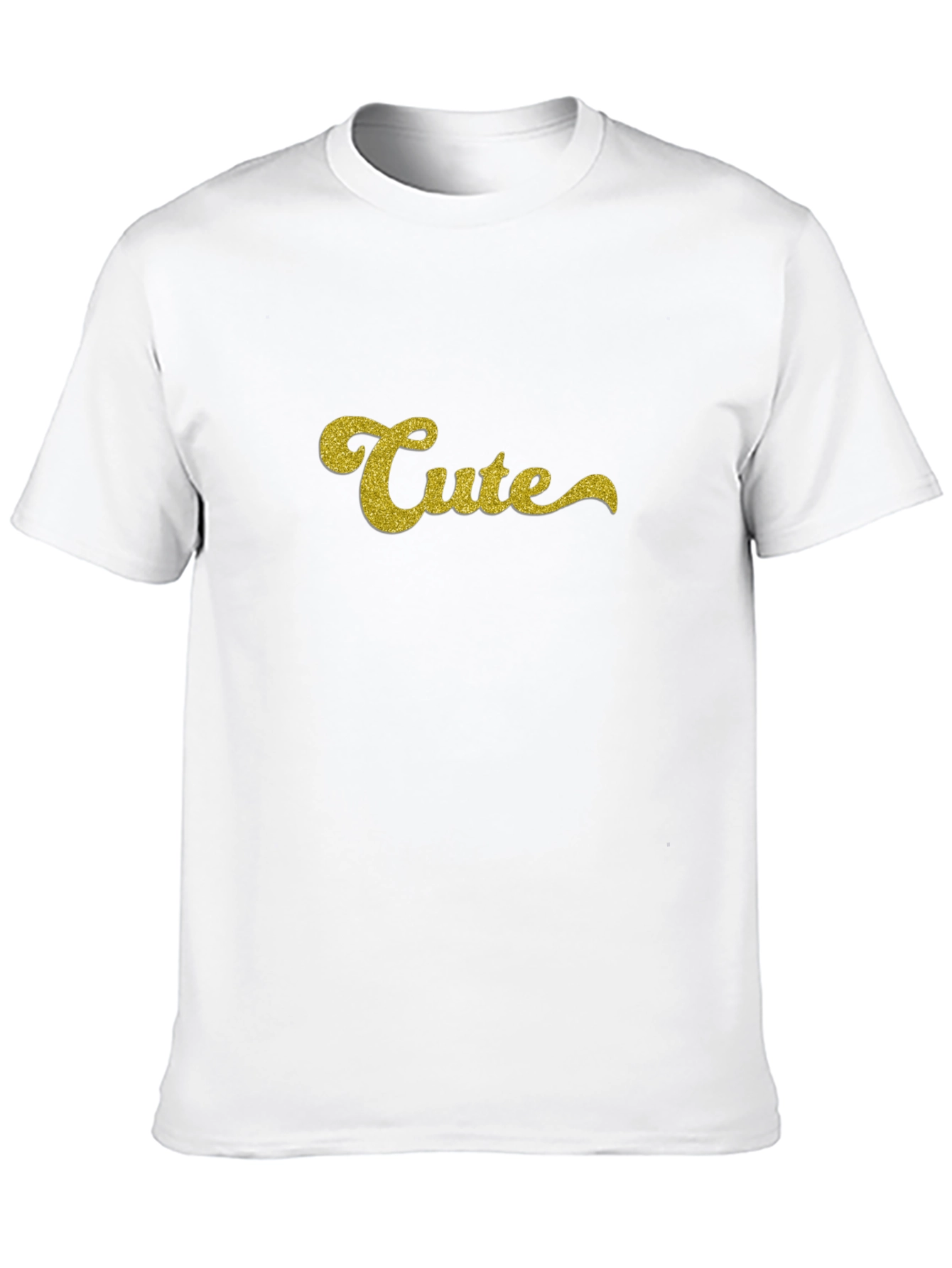 Cute Glitter Graphic Black T-Shirt
