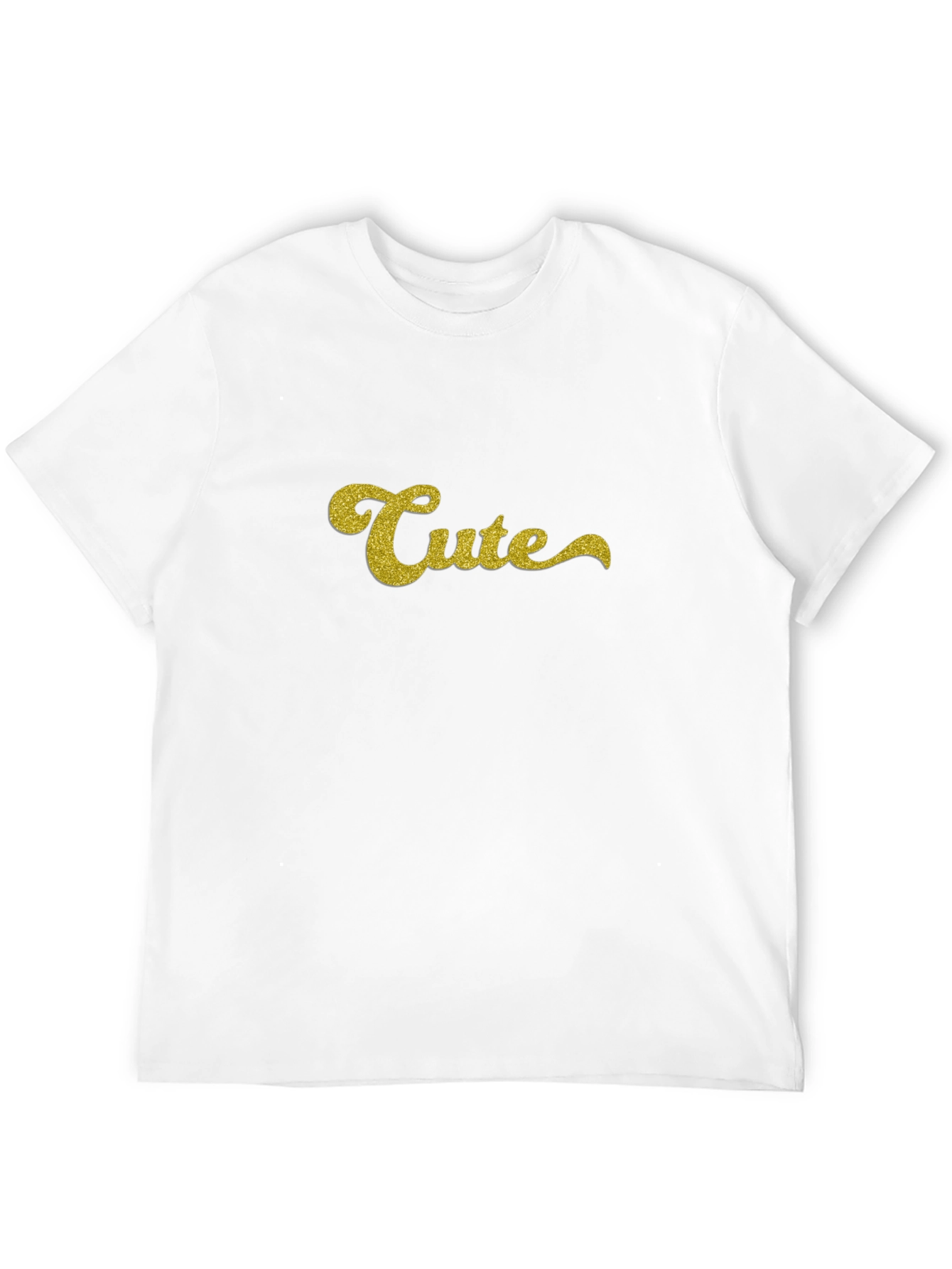 Cute Glitter Graphic Black T-Shirt