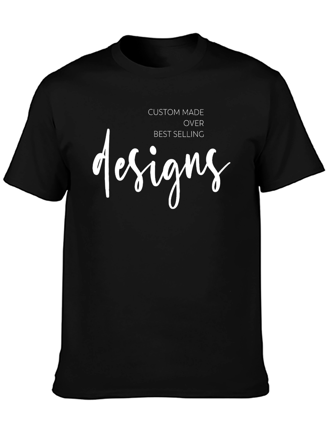 Custom Designs Black Tee - Soft Cotton Blend