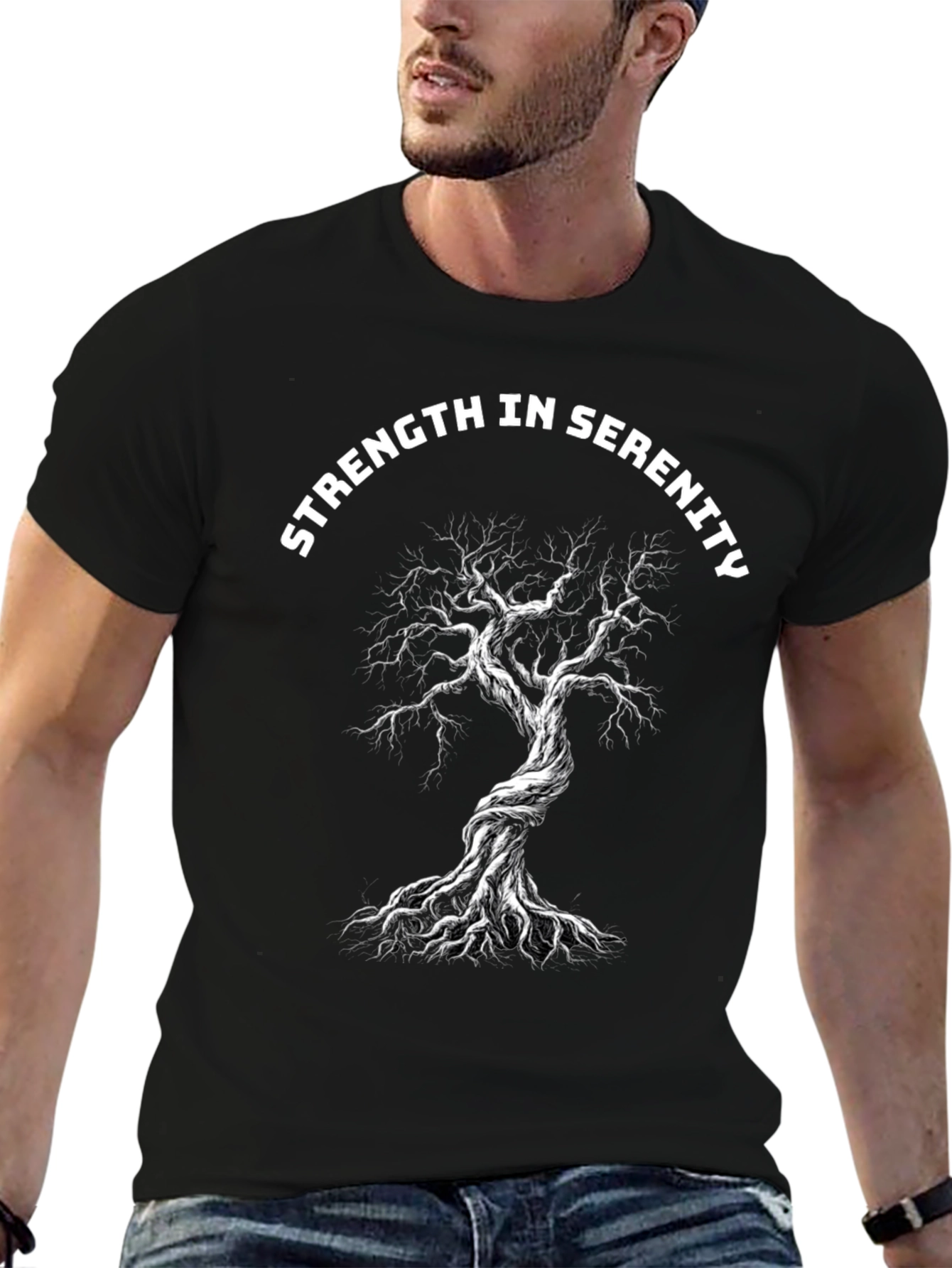 Strength in Serenity Tree Graphic Tee