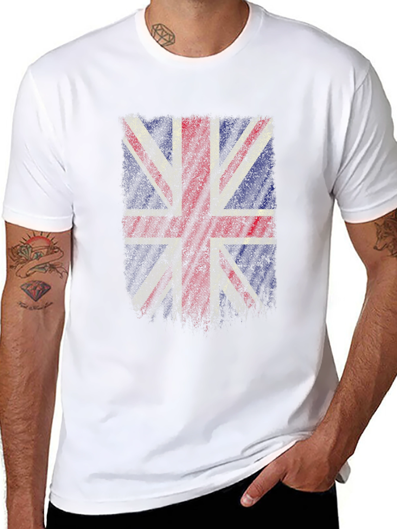Union Jack Graphic Tee - Distressed UK Flag Shirt
