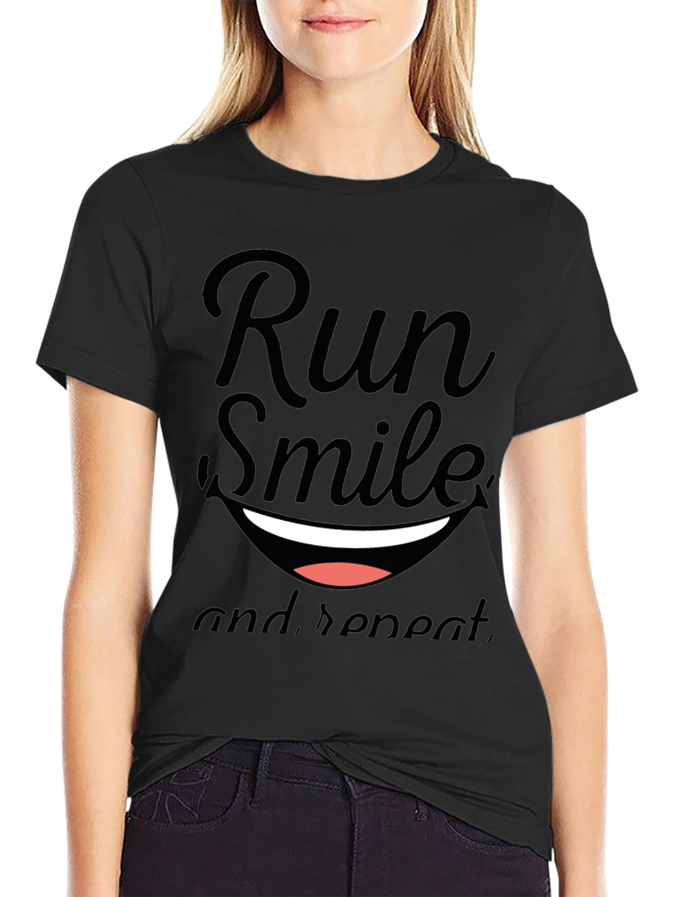 Run Smile Repeat Graphic Tee