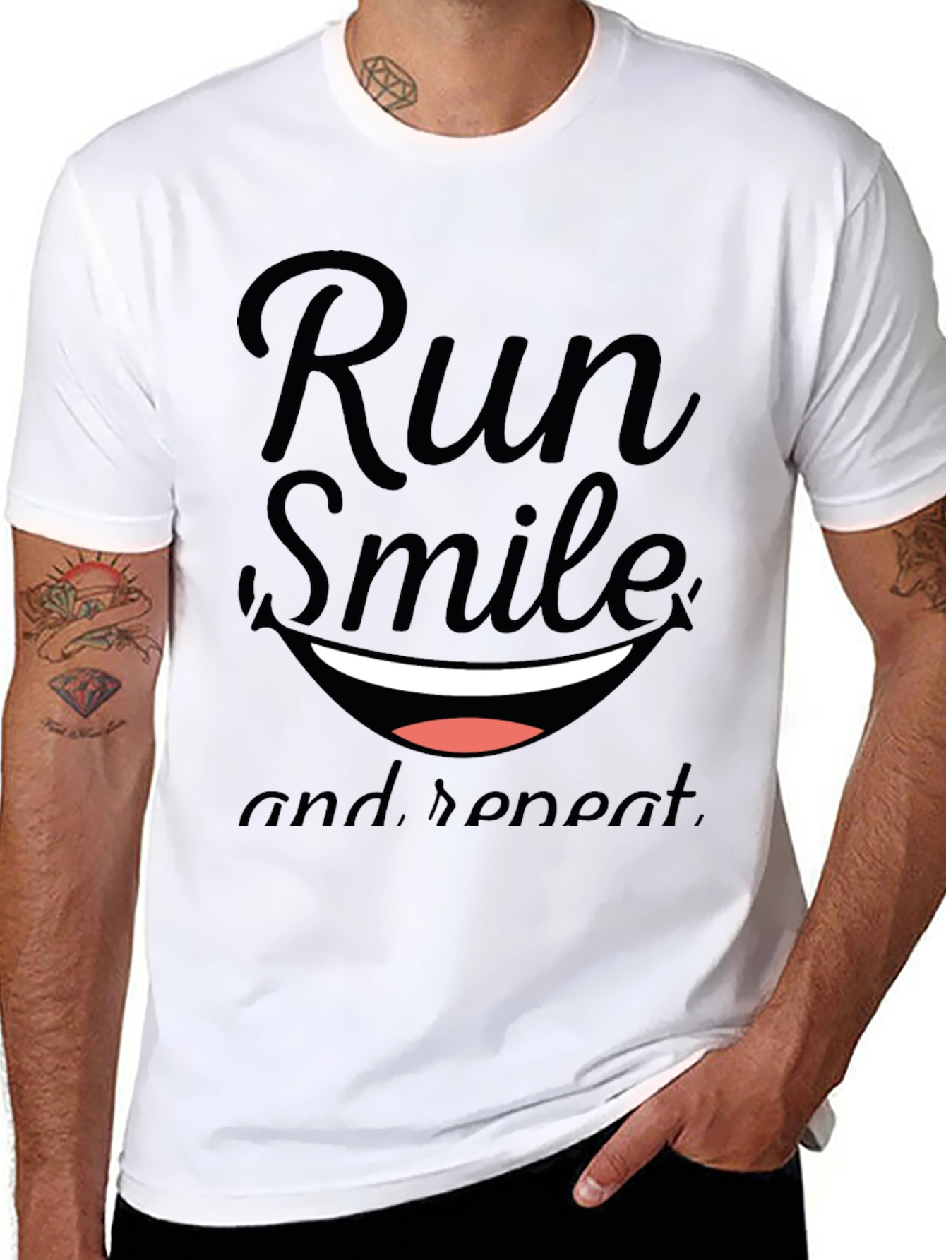 Run Smile Repeat Graphic Tee