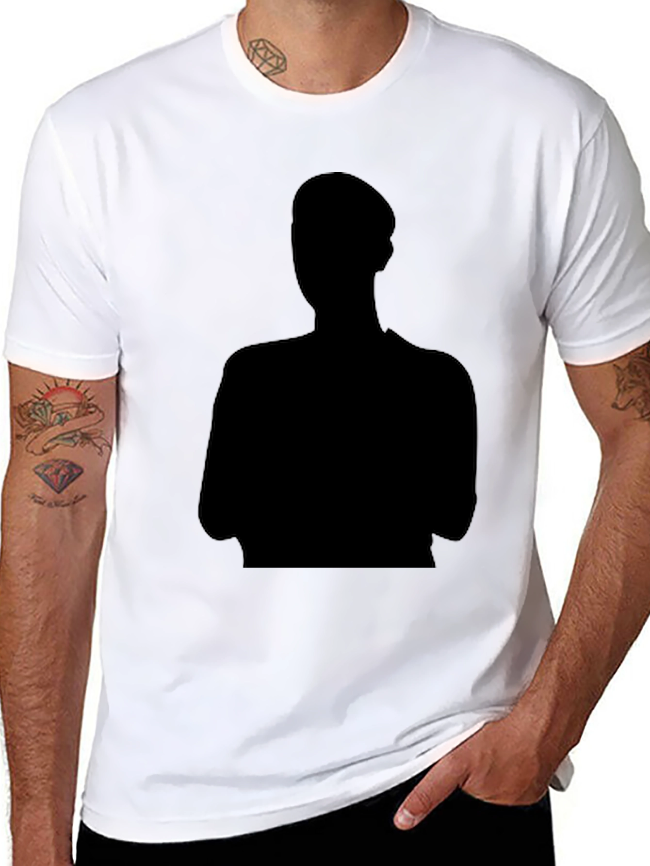 Silhouette Graphic Tee - Modern Black Shirt