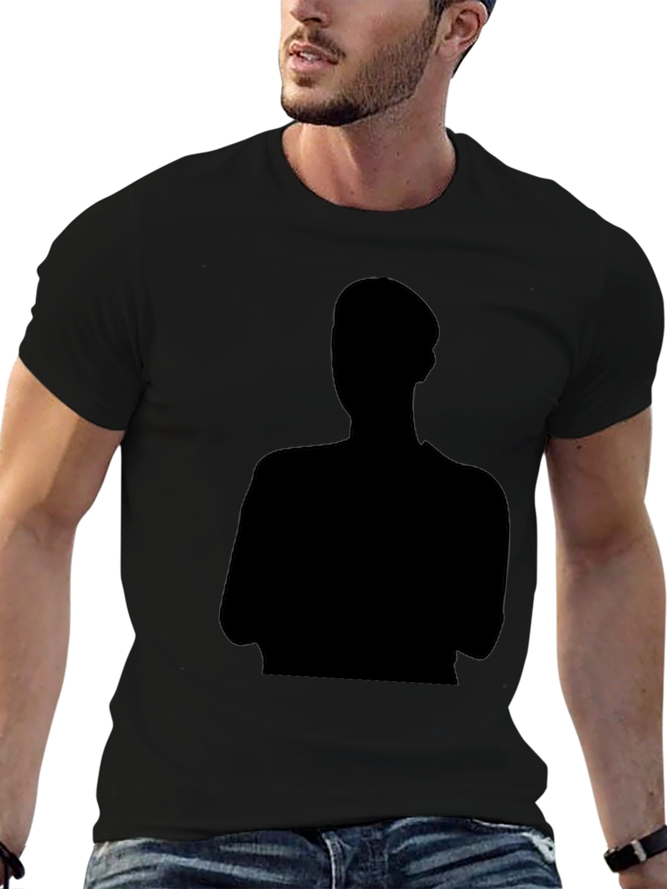 Silhouette Graphic Tee - Modern Black Shirt