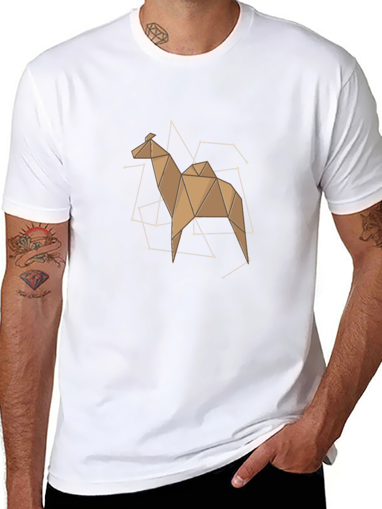 Geometric Camel Constellation T-Shirt