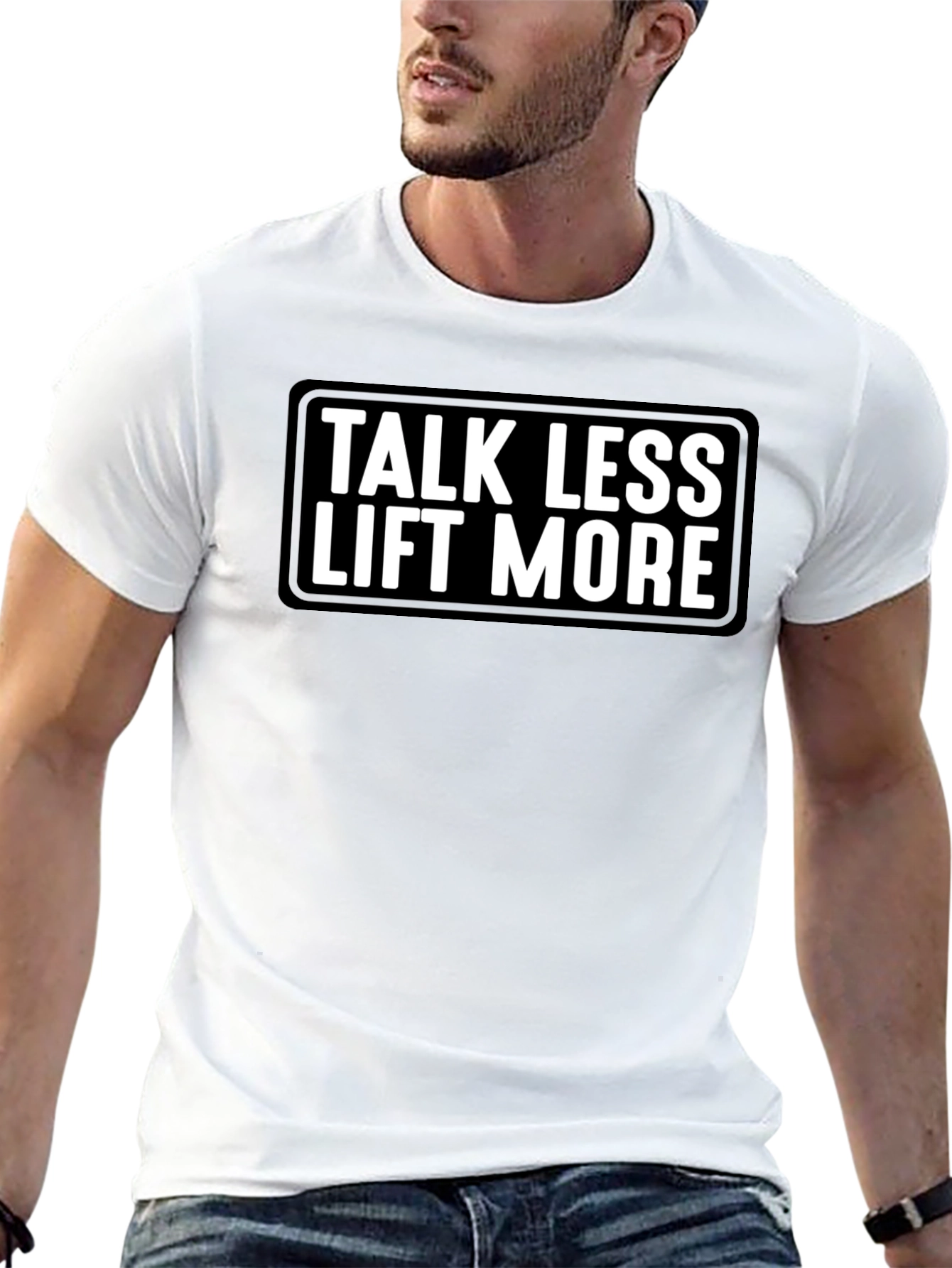 Talk Less Lift More Graphic Tee - Black