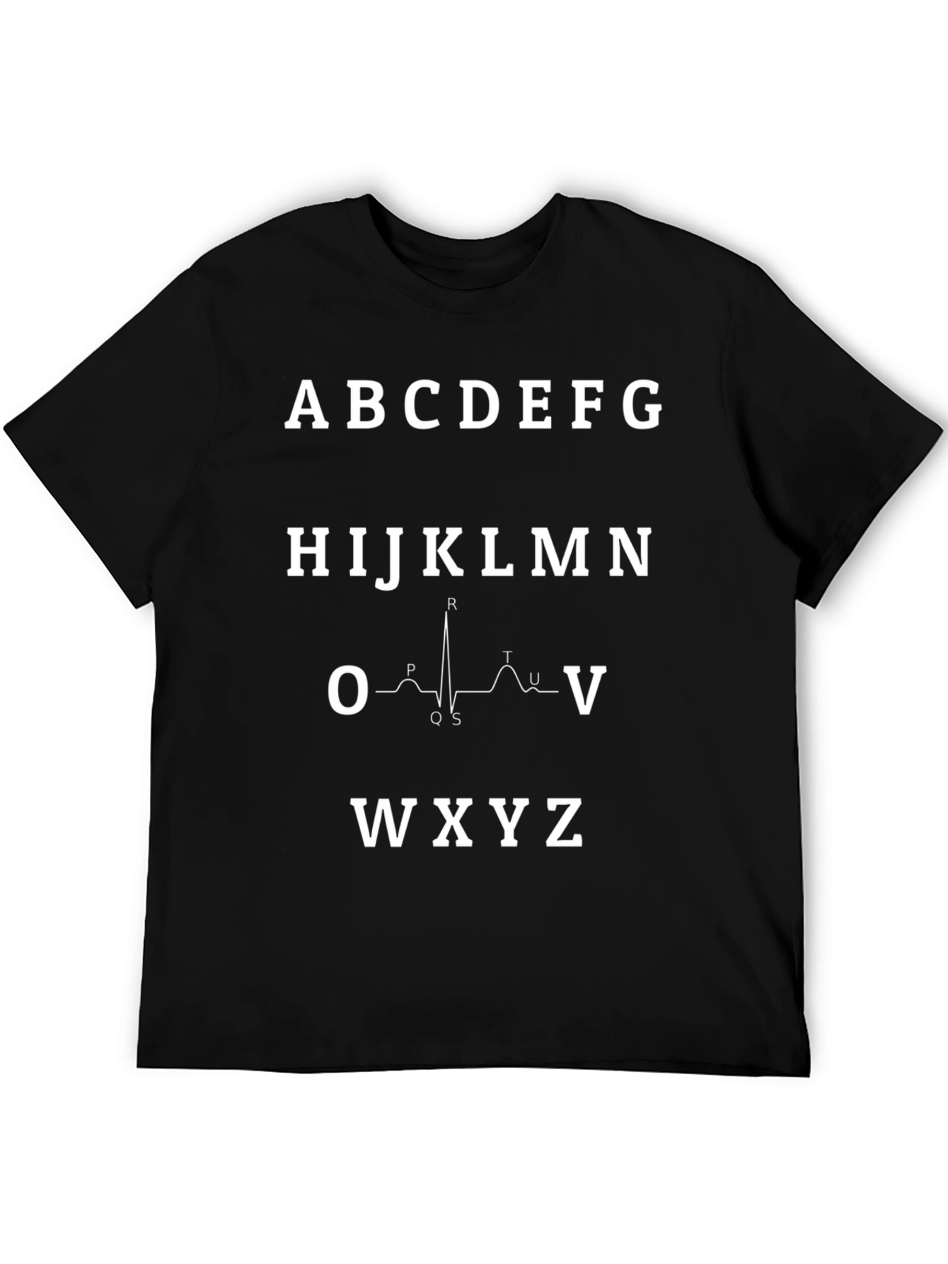 Heartbeat Alphabet T-Shirt - Medical ECG Graphic Tee