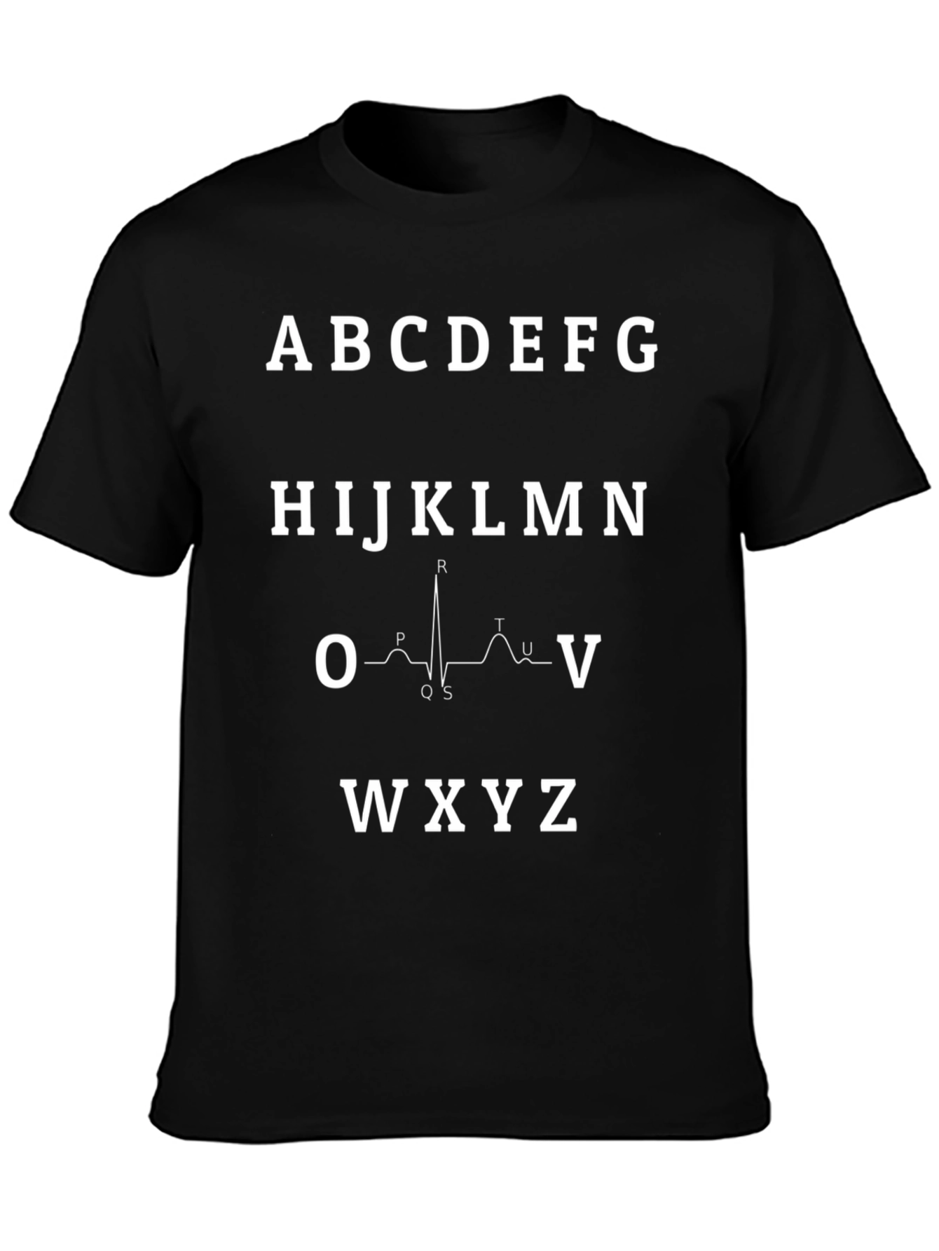 Heartbeat Alphabet T-Shirt - Medical ECG Graphic Tee