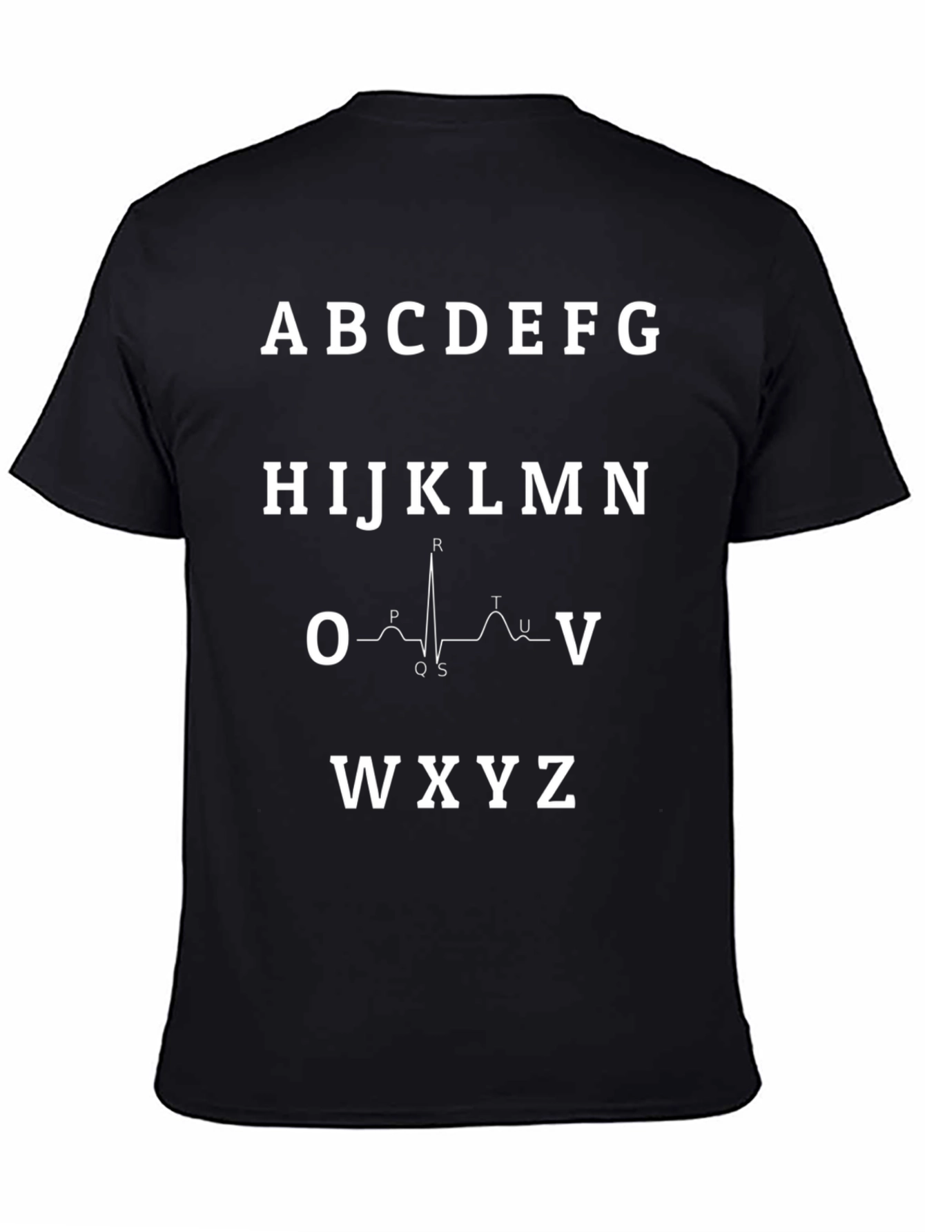 Heartbeat Alphabet T-Shirt - Medical ECG Graphic Tee