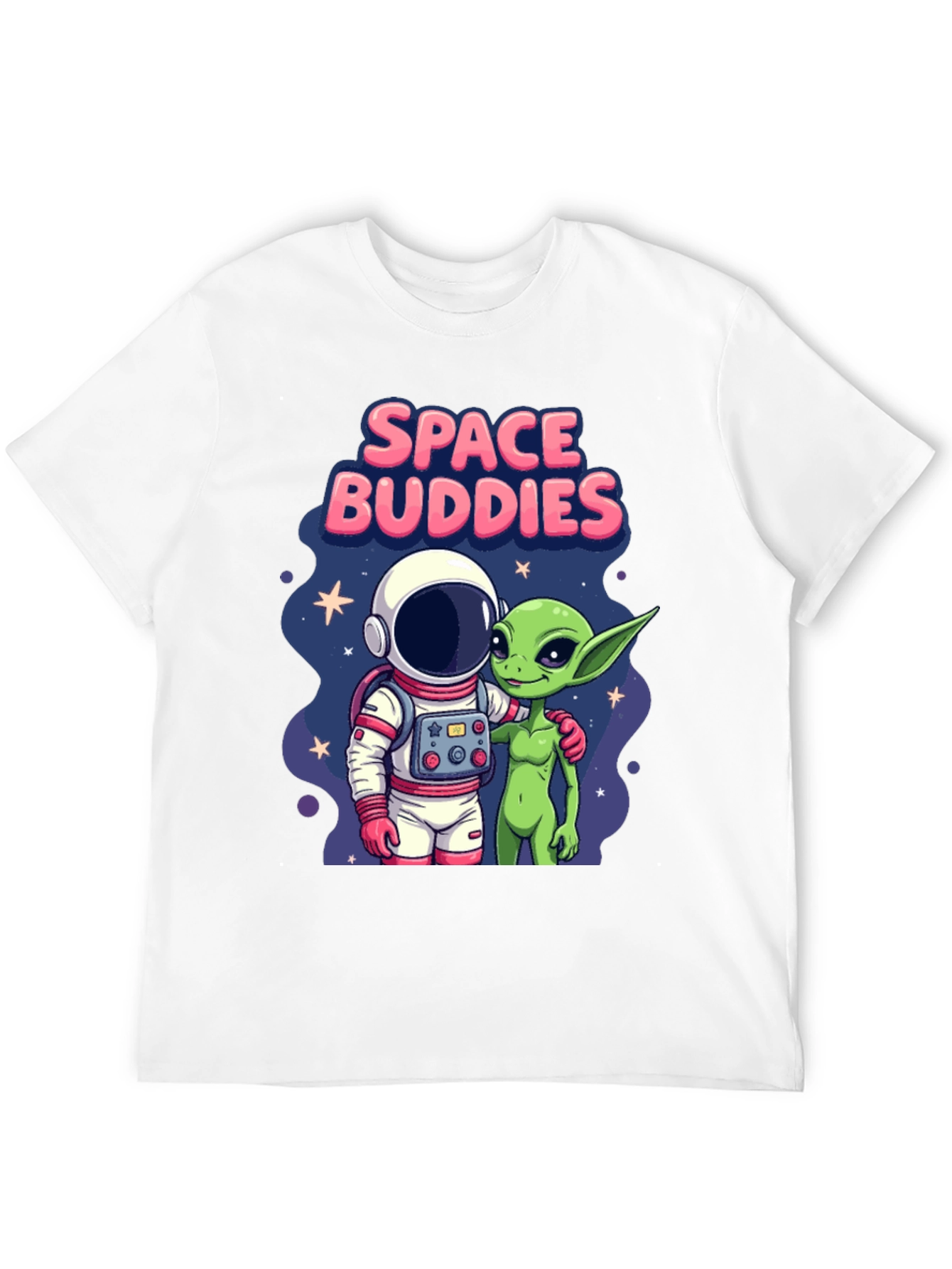Space Buddies Graphic T-Shirt - Astronaut and Alien