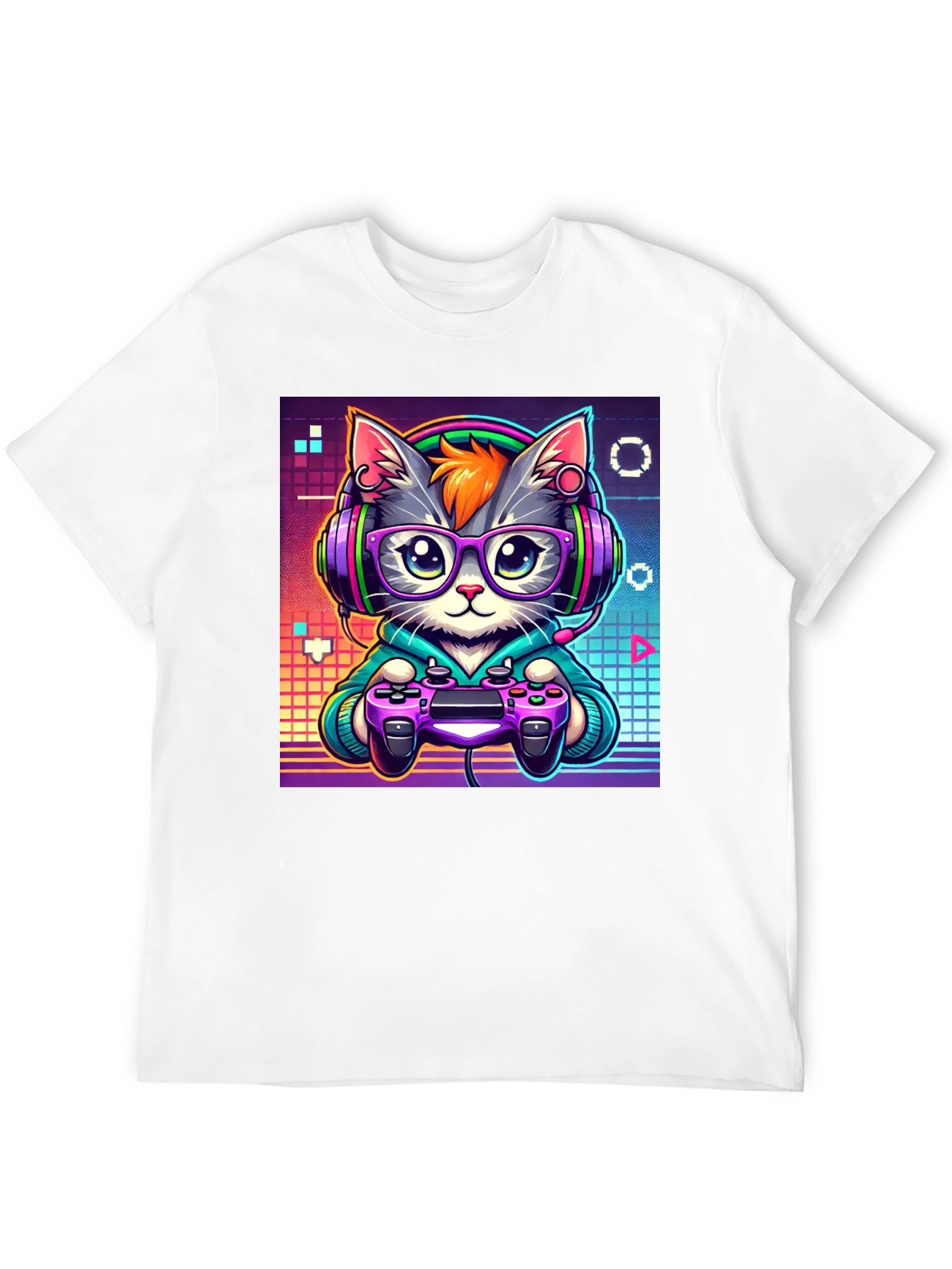 Gamer Cat Graphic T-Shirt - Cool & Unique Design