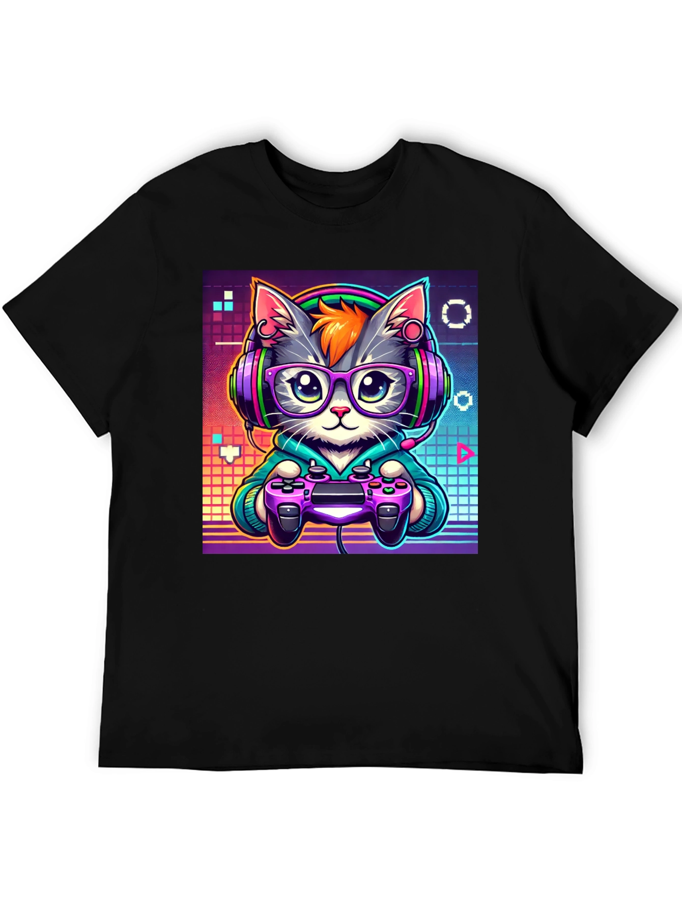 Gamer Cat Graphic T-Shirt - Cool & Unique Design