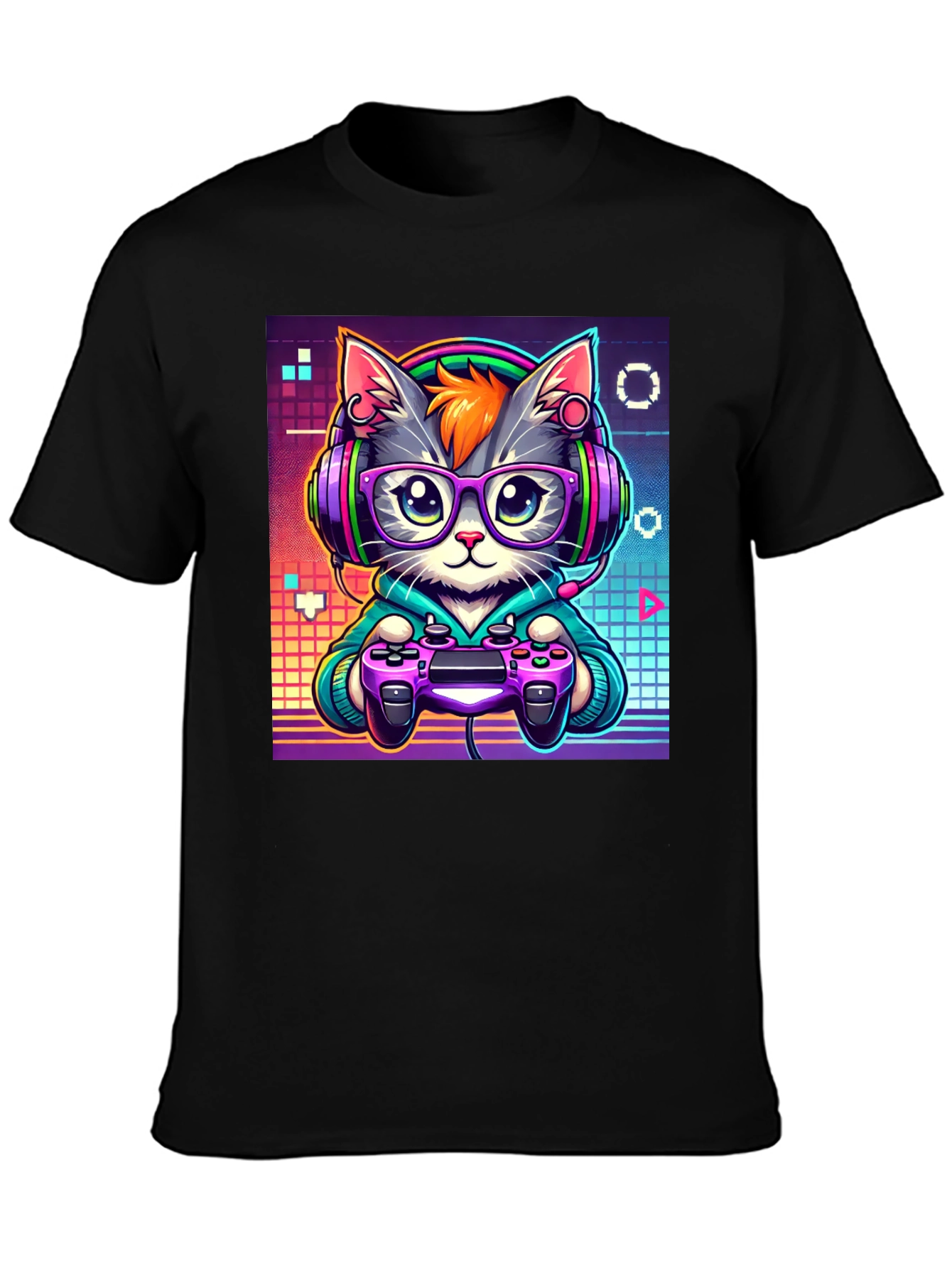 Gamer Cat Graphic T-Shirt - Cool & Unique Design