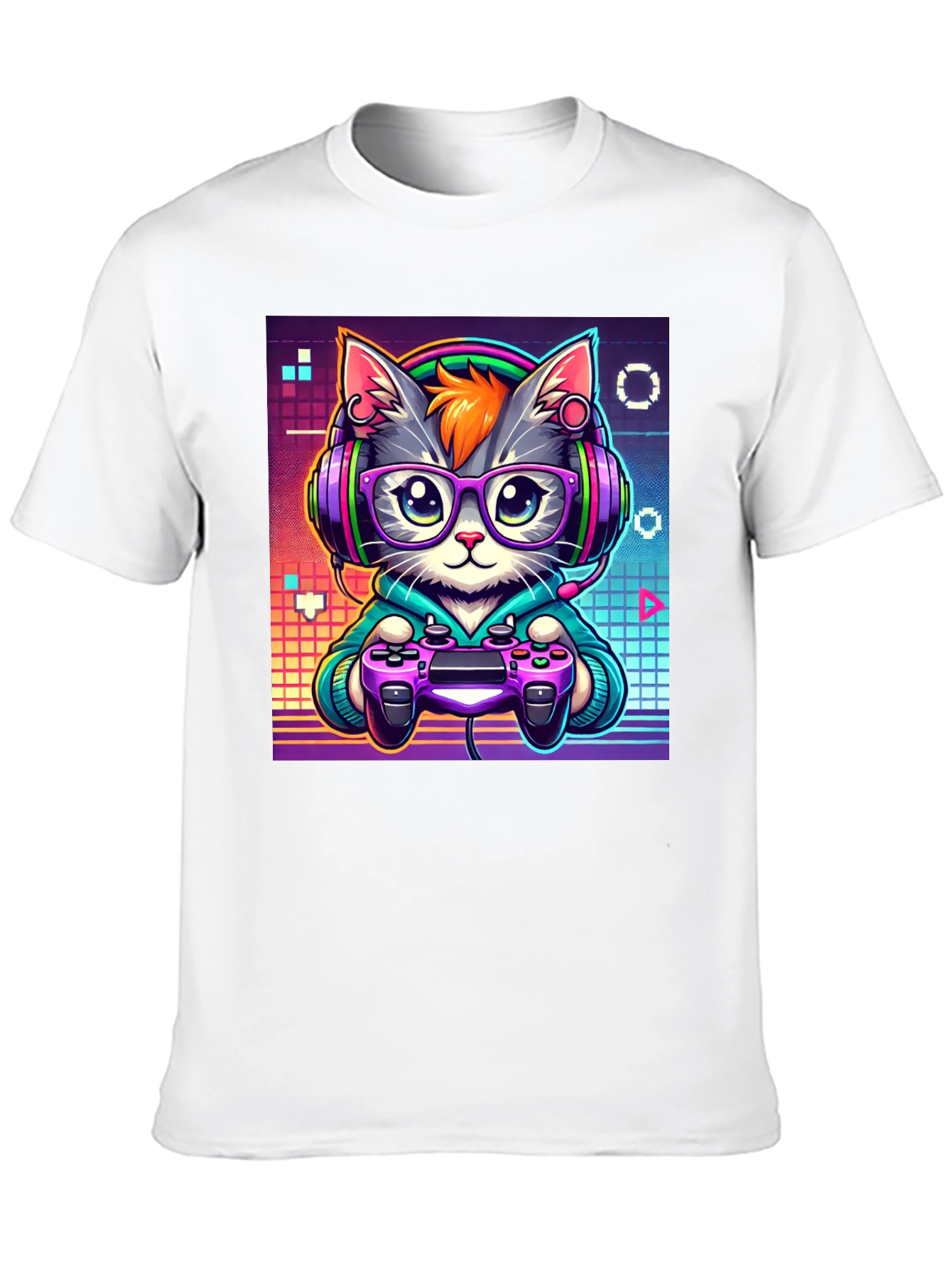 Gamer Cat Graphic T-Shirt - Cool & Unique Design