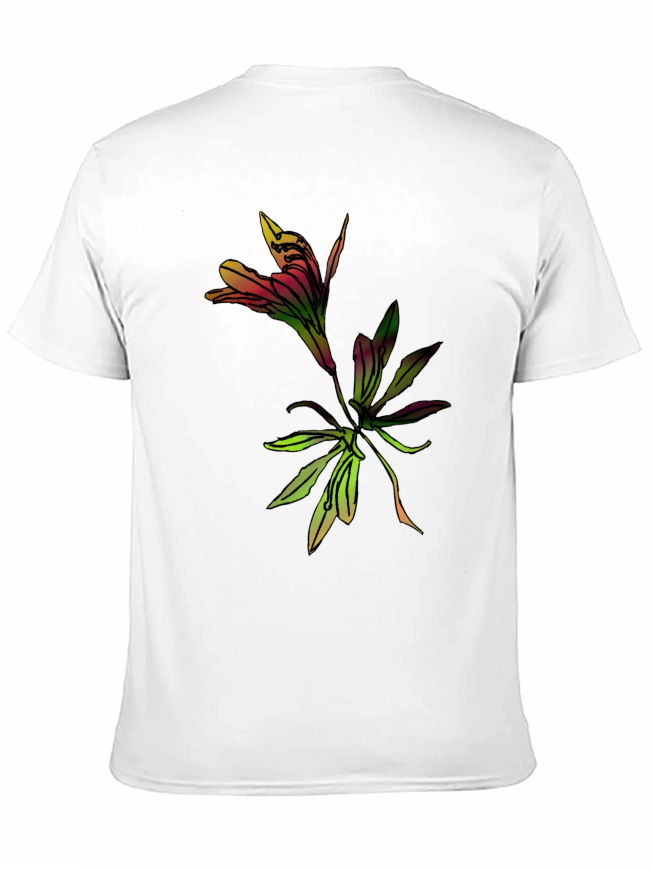Floral Graphic Black T-Shirt for Men