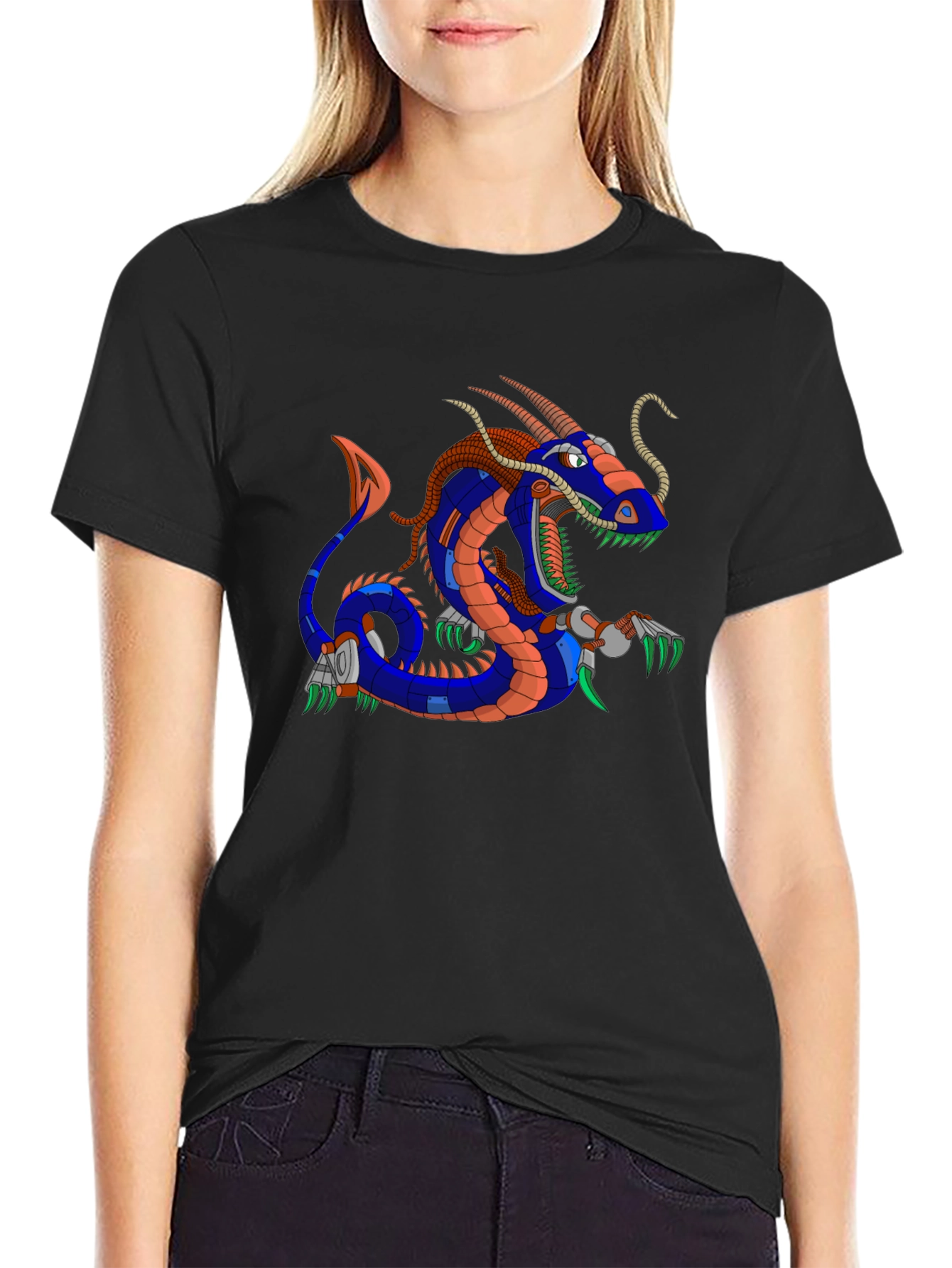 Mechanical Dragon Graphic T-Shirt