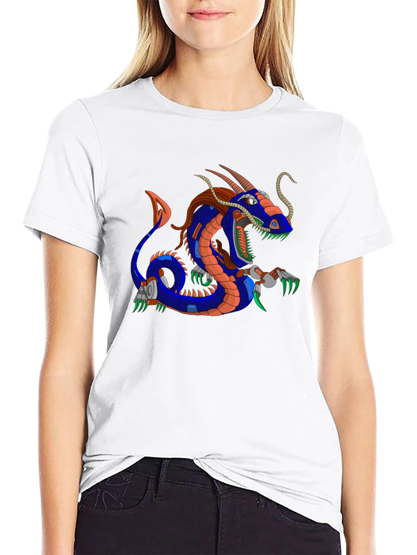 Mechanical Dragon Graphic T-Shirt