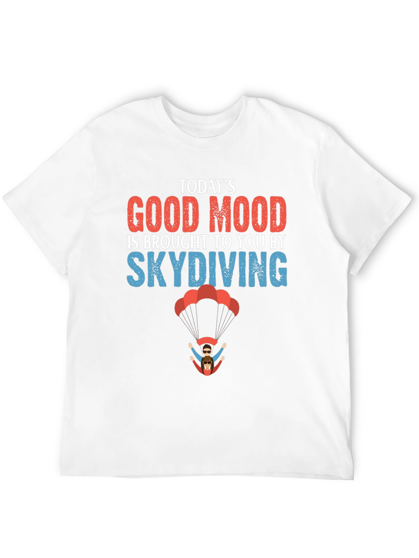Skydiving Good Mood Graphic Tee - Black