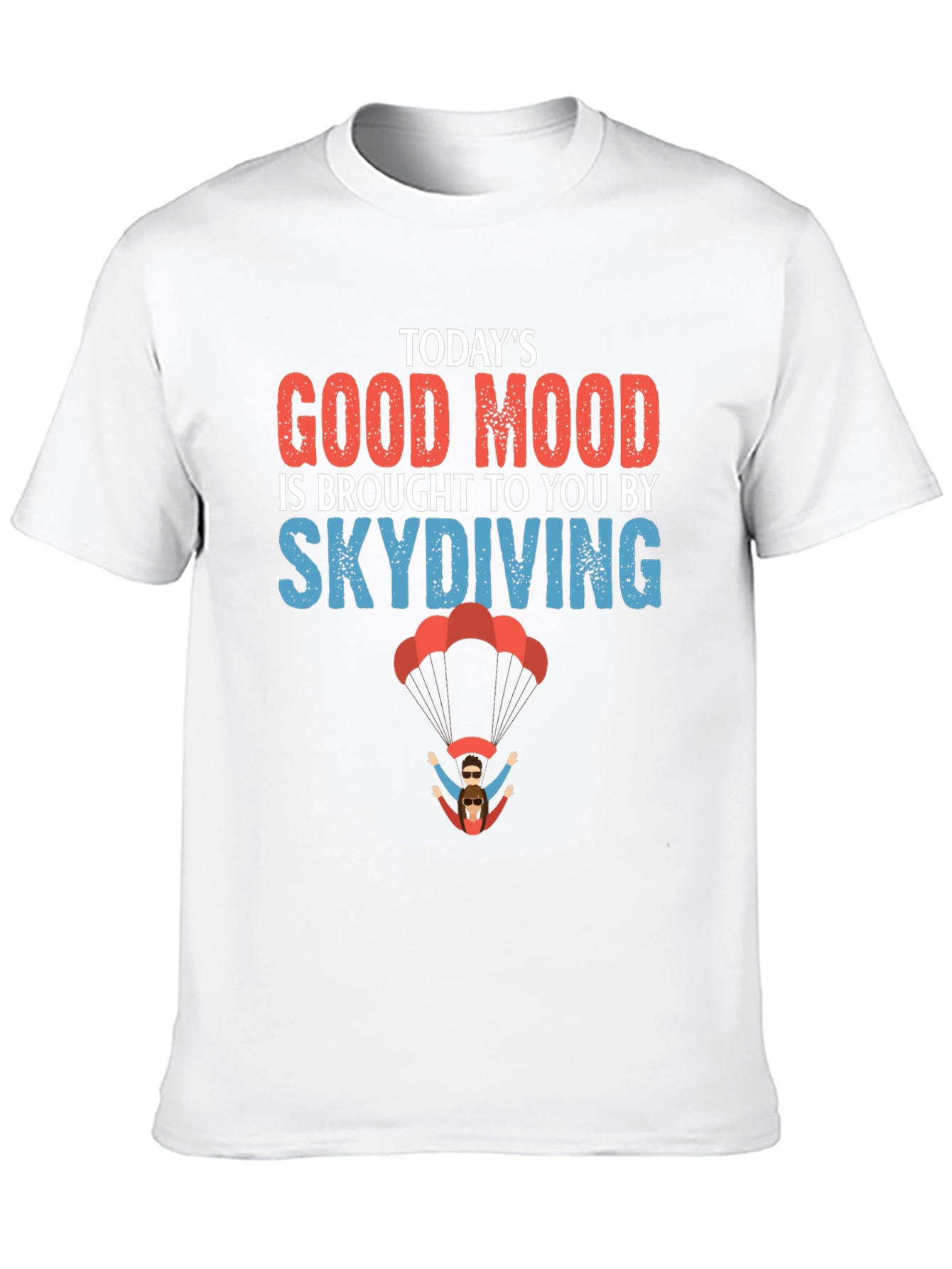 Skydiving Good Mood Graphic Tee - Black