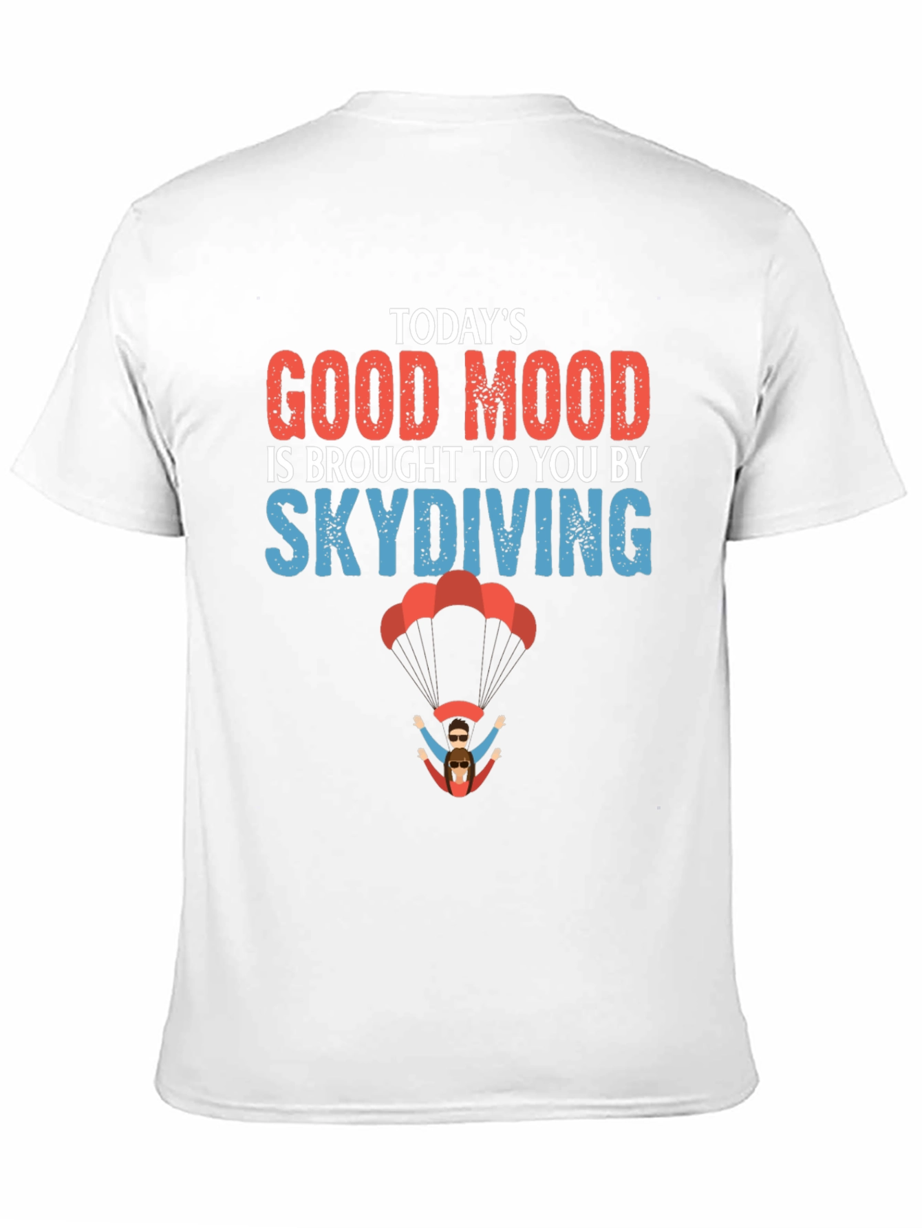Skydiving Good Mood Graphic Tee - Black