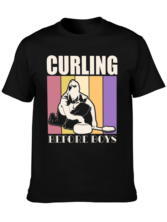 Curling Before Boys T-Shirt