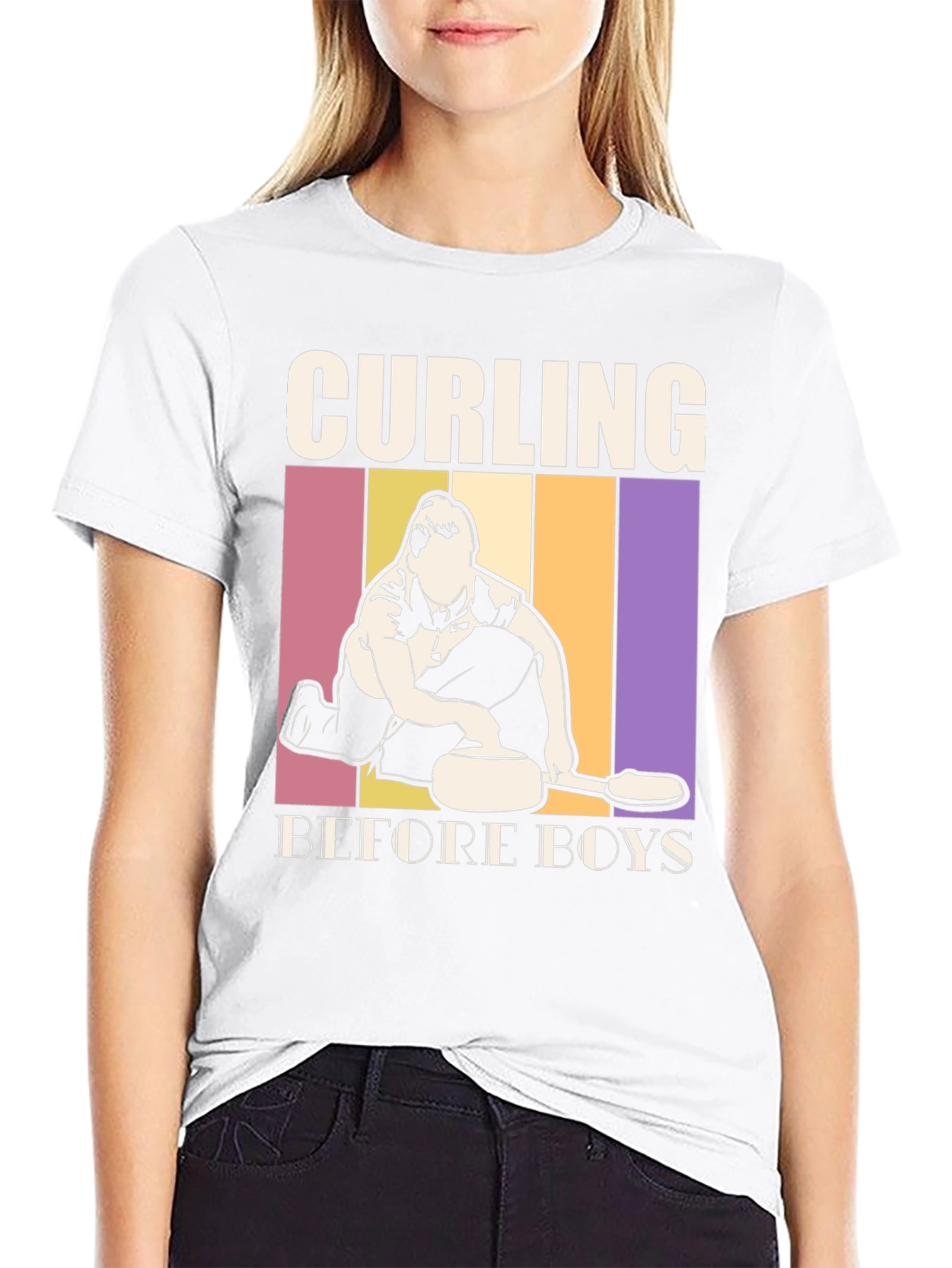 Curling Before Boys T-Shirt
