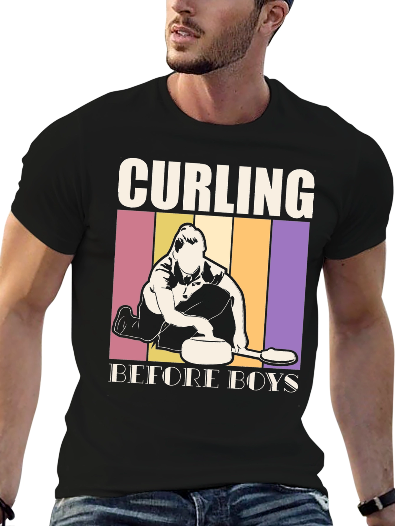 Curling Before Boys T-Shirt