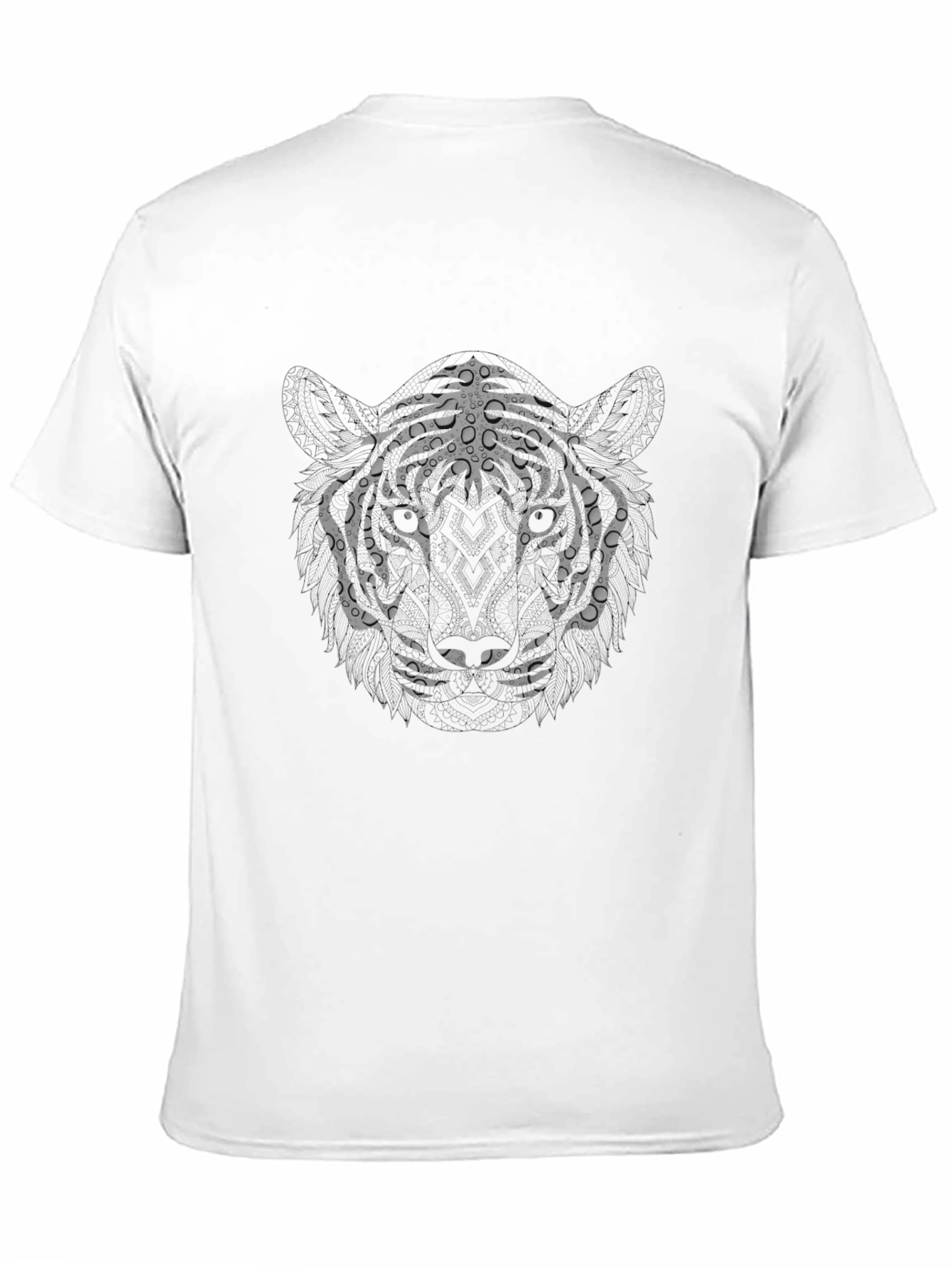 Tiger Graphic Print Crew Neck Tee