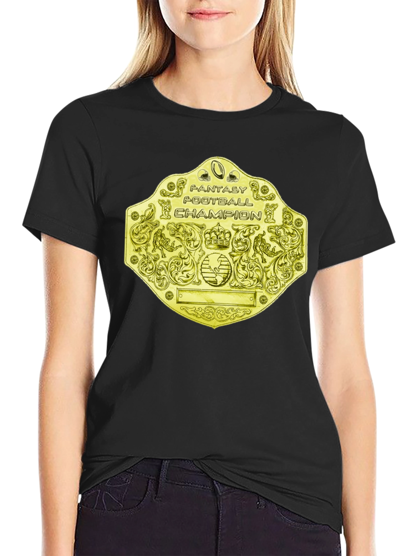 Fantasy Football Champion T-Shirt - Golden Belt Design