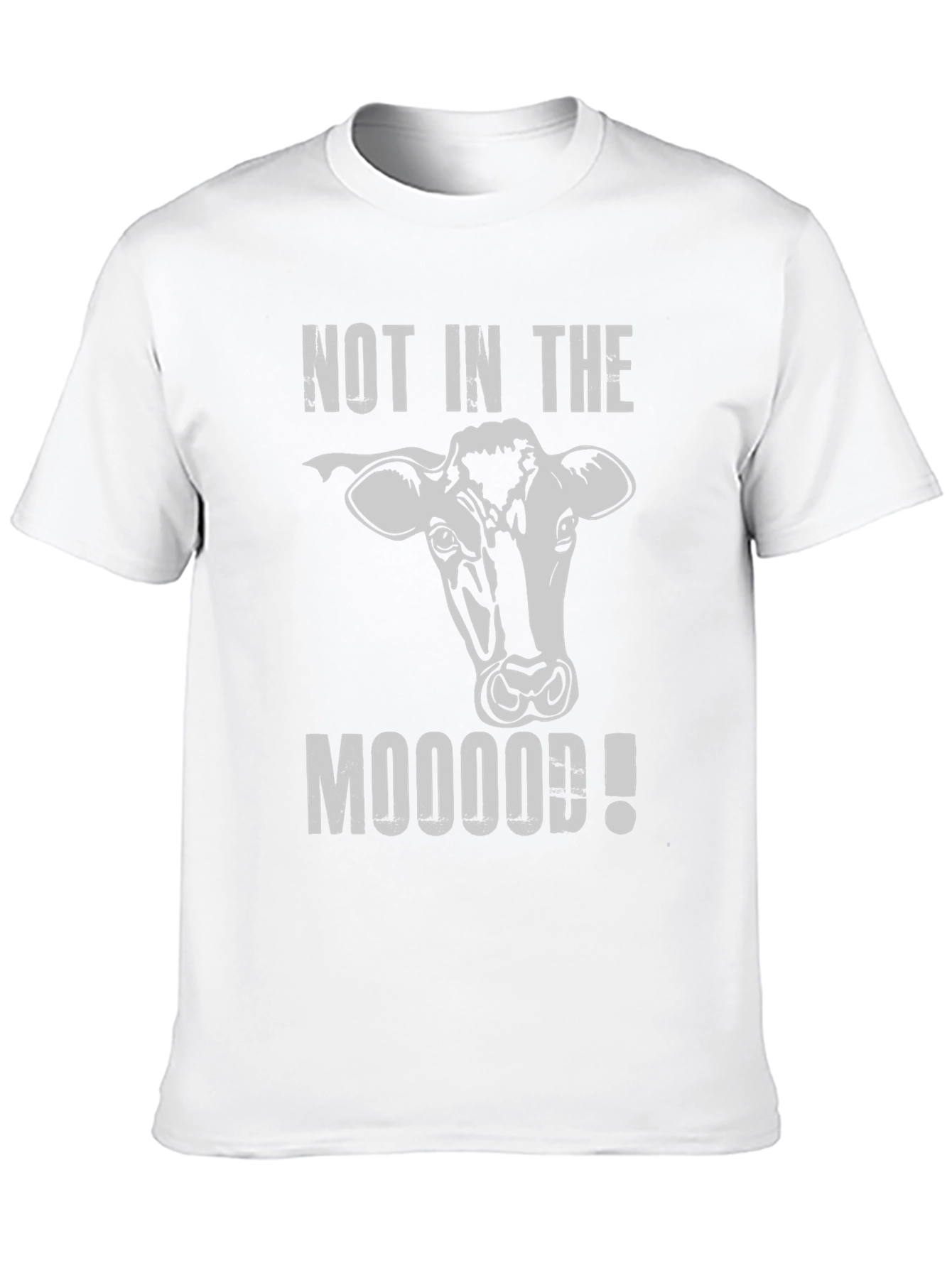 Not in the Mooood! Cow Graphic T-Shirt